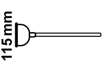 Ausgussreiniger, Ø 115 mm, mit Holzgriff