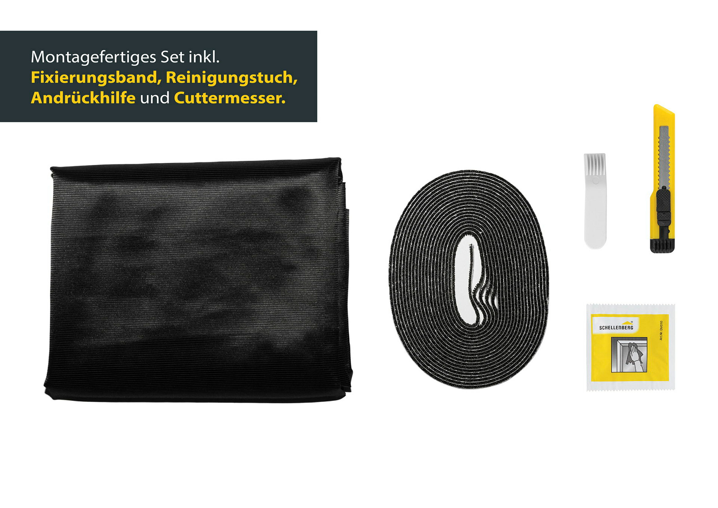 Schellenberg Pollen-Fliegengitter-Set, 130 x 150 cm, anthrazit
