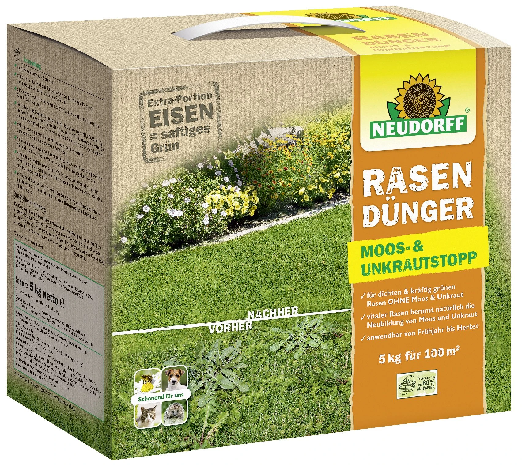Neudorff RasenDünger Moos- &UnkrautStopp, 5 kg