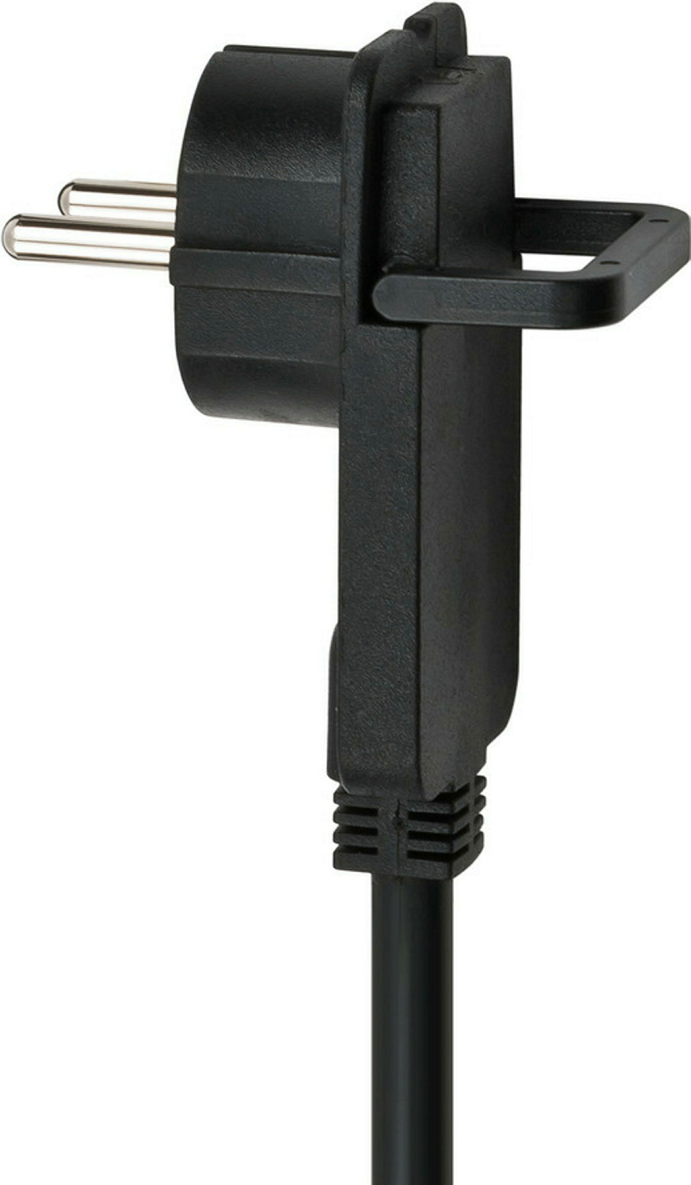 Std-Leiste 4-F.Comfort-Line, schwarz 2m H05VV-F3G1.5 mit Flachstecker
