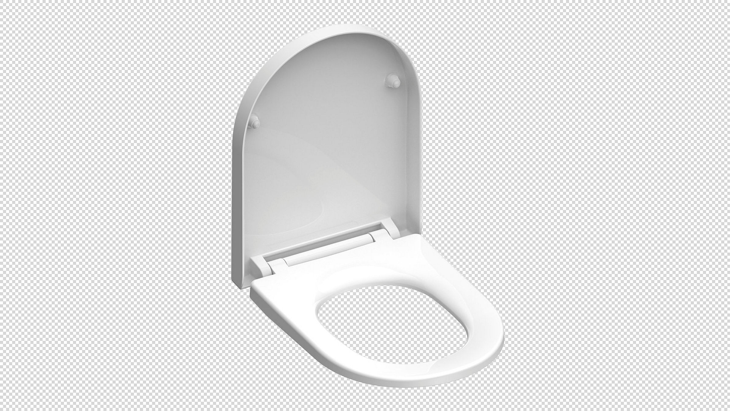 Duroplast WC-Sitz D-Form WHITE, mit Absenkautomatik und Schnellverschluss