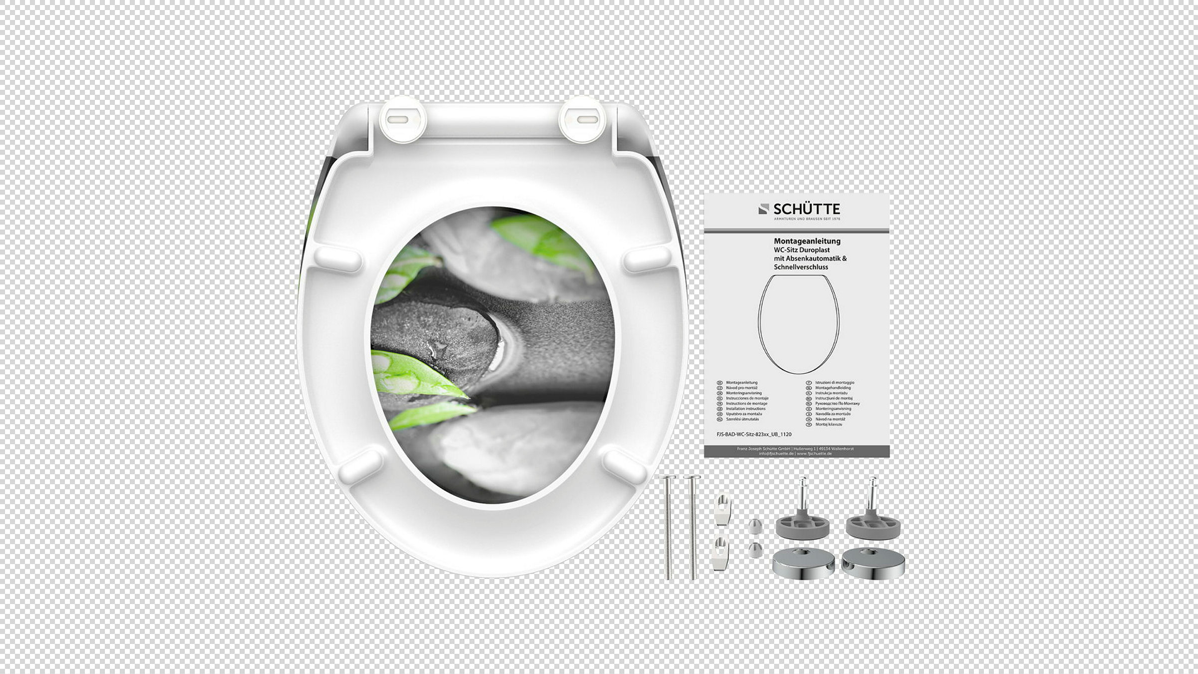 Duroplast WC-Sitz STONE, mit Absenkautomatik und Schnellverschluss