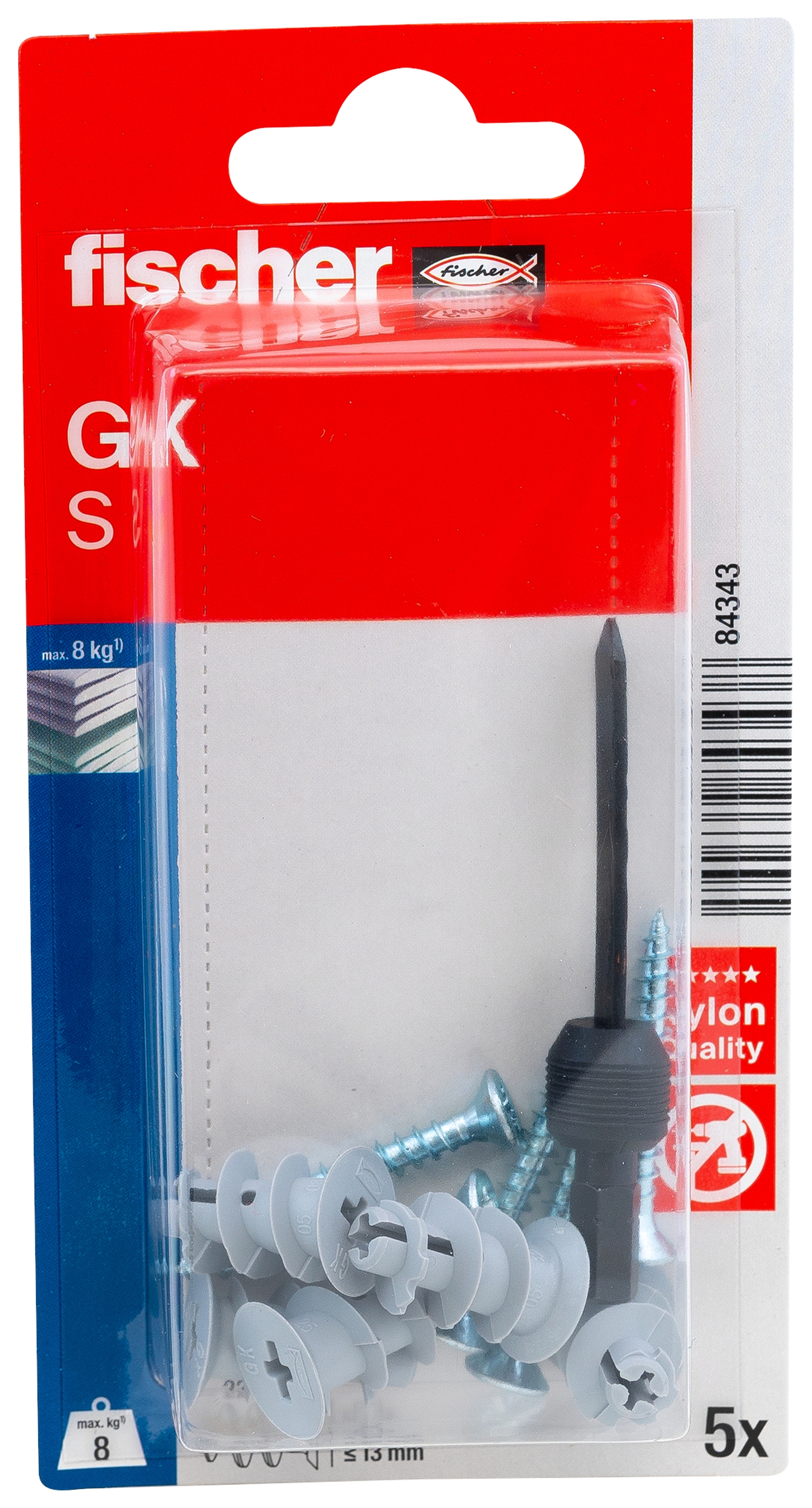 fischer Gipskartondübel GK S mit Schraube