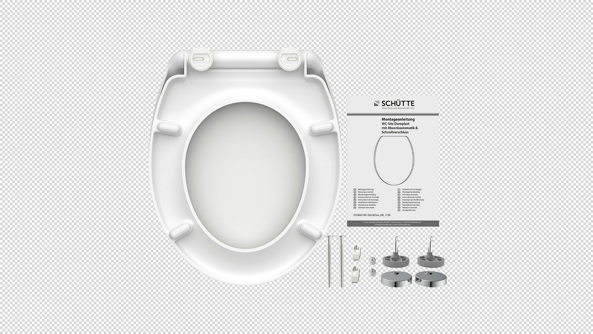 Duroplast WC-Sitz WHITE, mit Absenkautomatik und Schnellverschluss