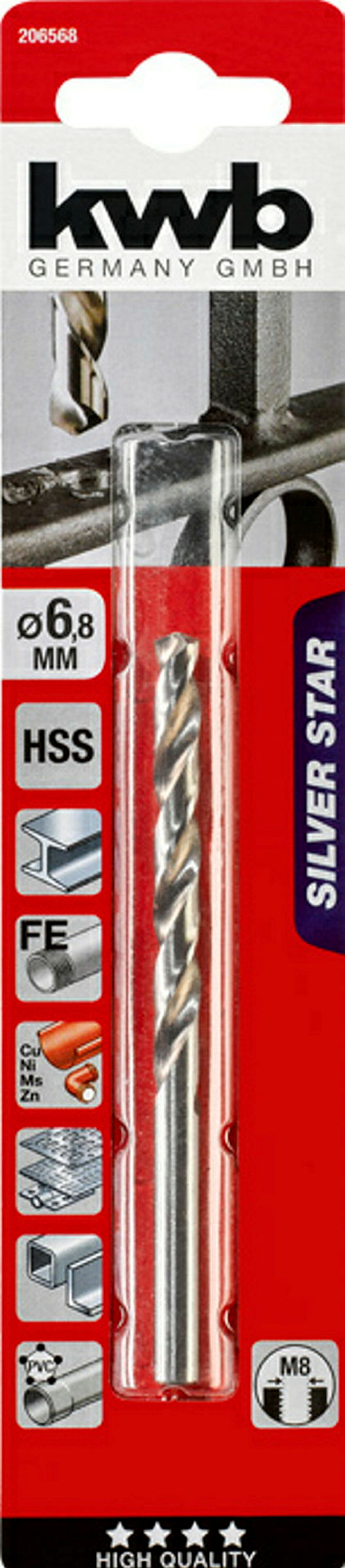 SILVER STAR HSS Spiralbohrer, ø 6.8 mm