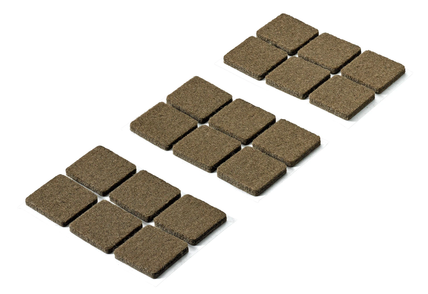 Filzgleiter, selbstkle.25x25mm braun, 18 Stück