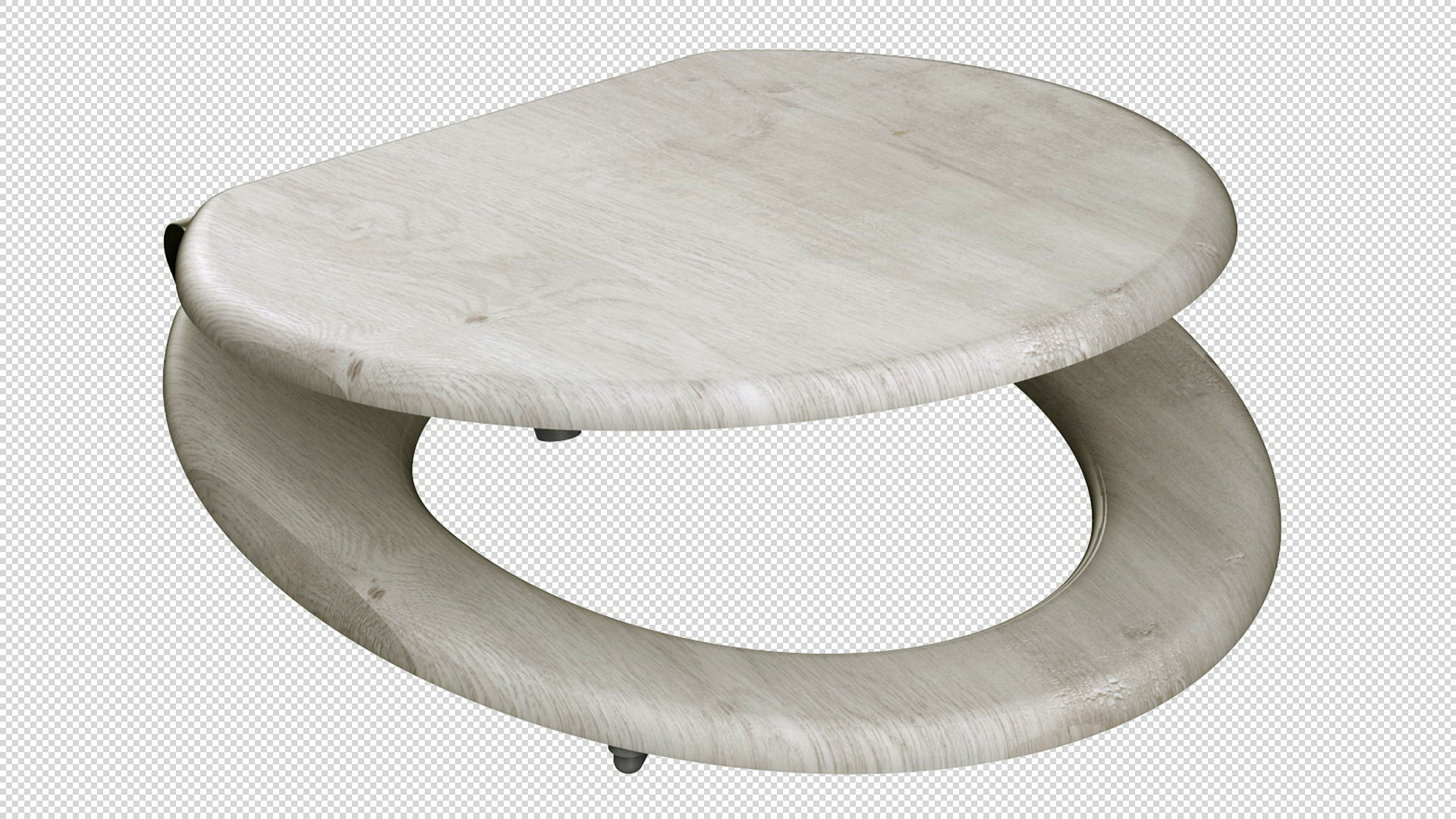 MDF WC-Sitz LIGHT WOOD, mit Absenkautomatik