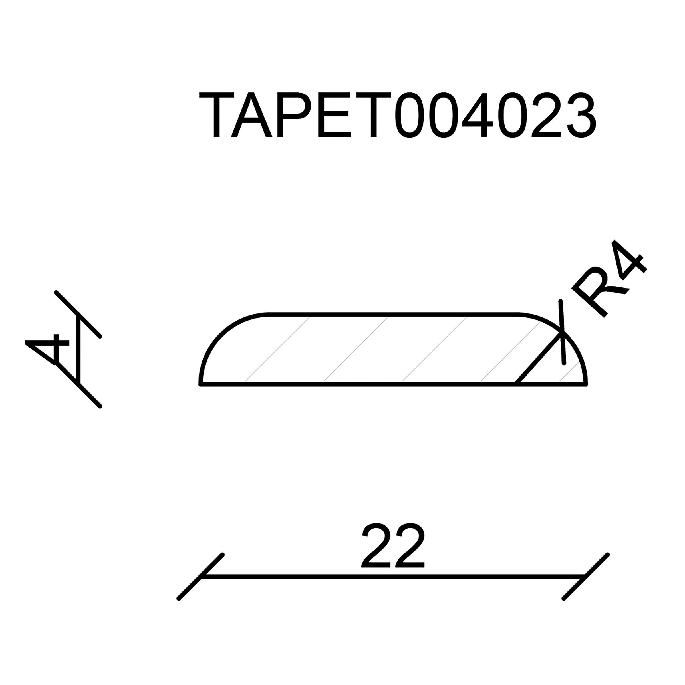 Tapetenleiste 4x23x2400mm, Fichte/Kiefer roh
