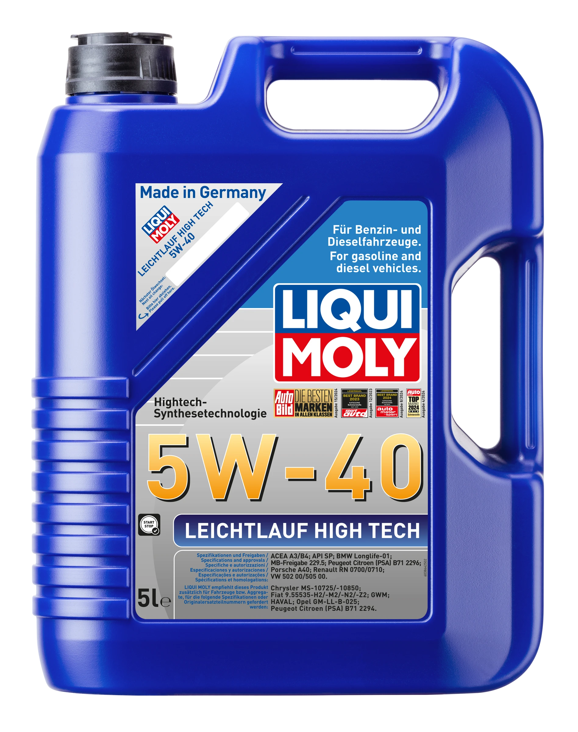 Leichtl.Motoröl HighTech 5W-40