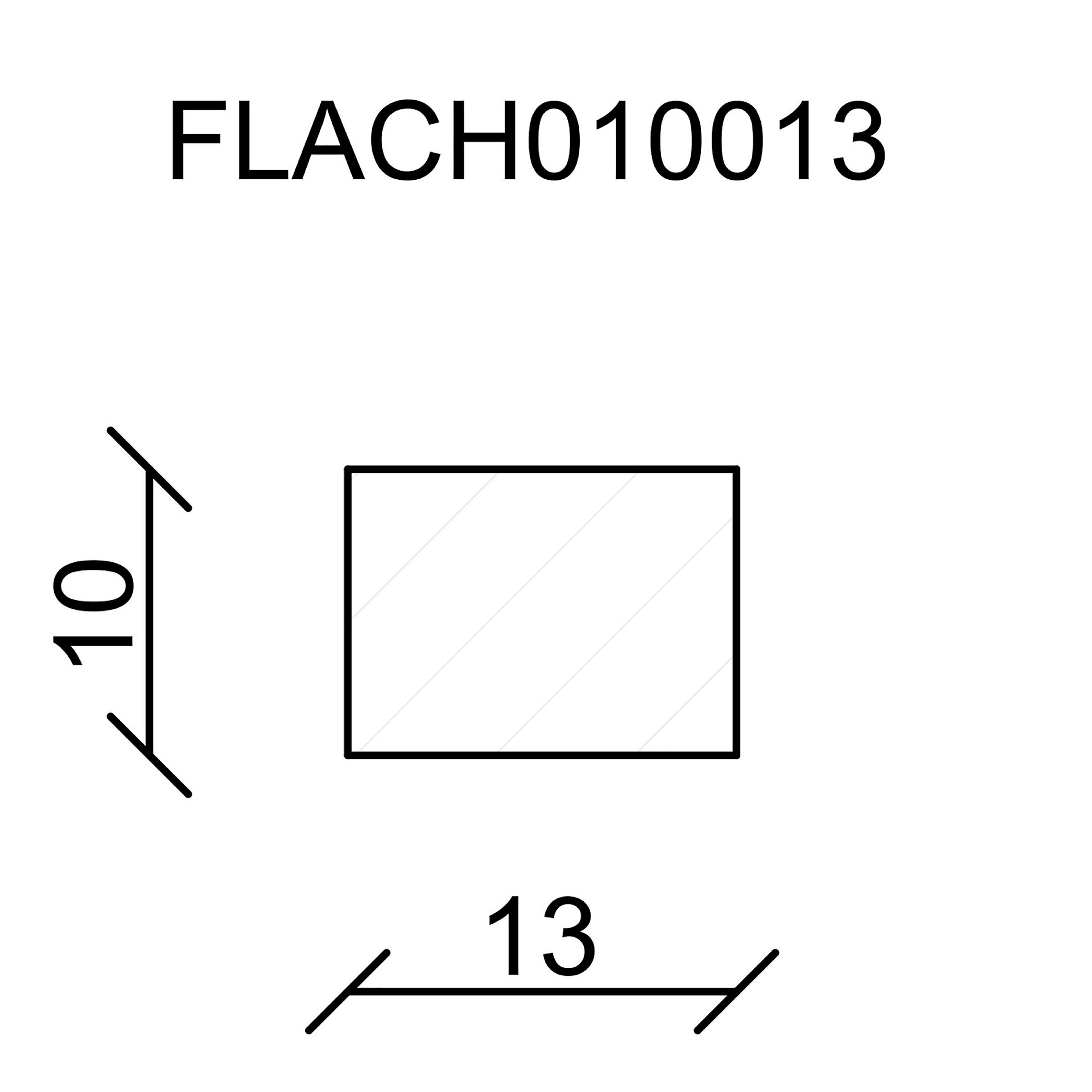 Rechteckleiste 10x13x2400mm, Fichte/Kiefer roh