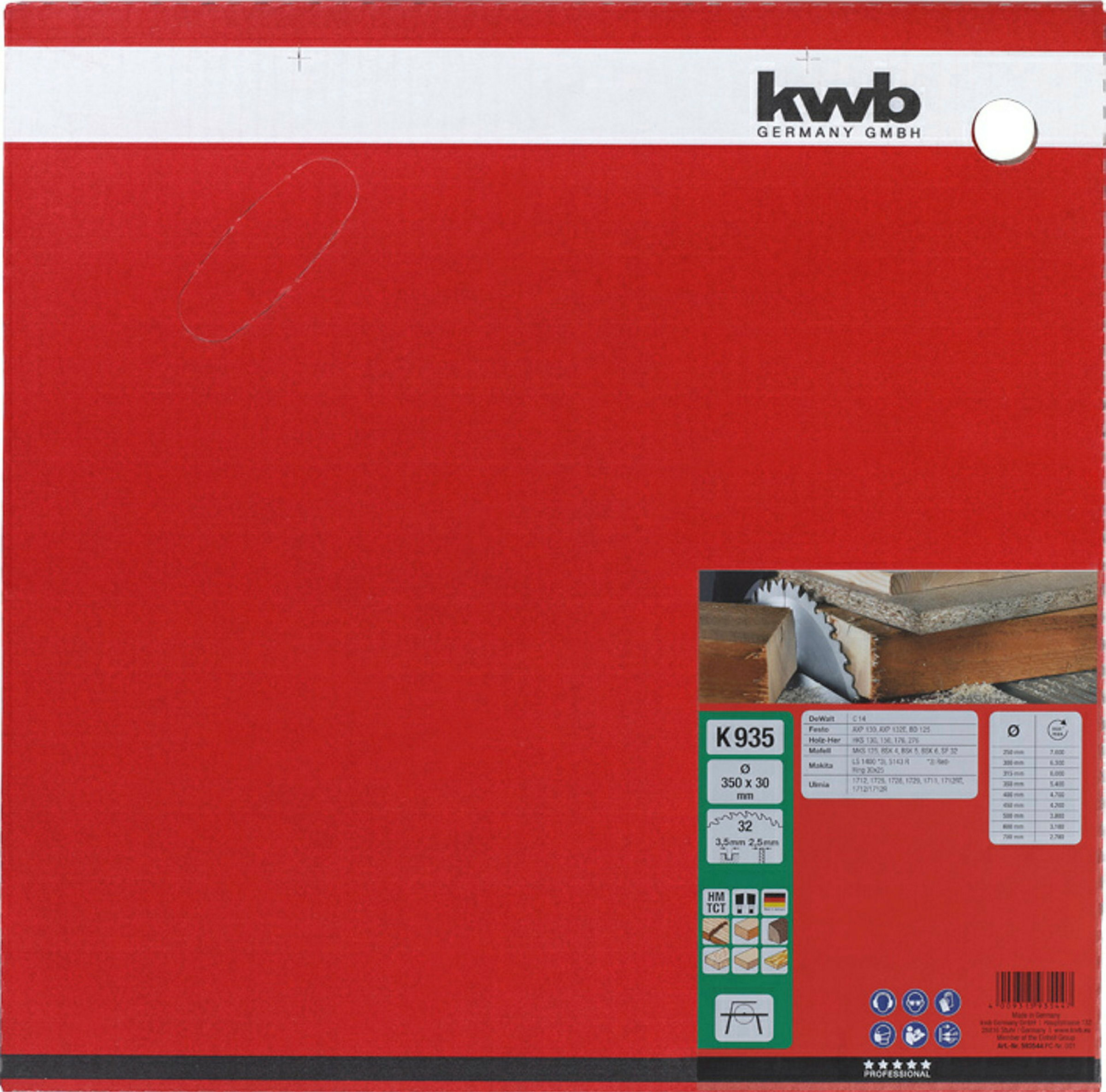 Bauholz-Kreissägeblätter für Bau- und Tischkreissägen Ø 350 x 30 mm