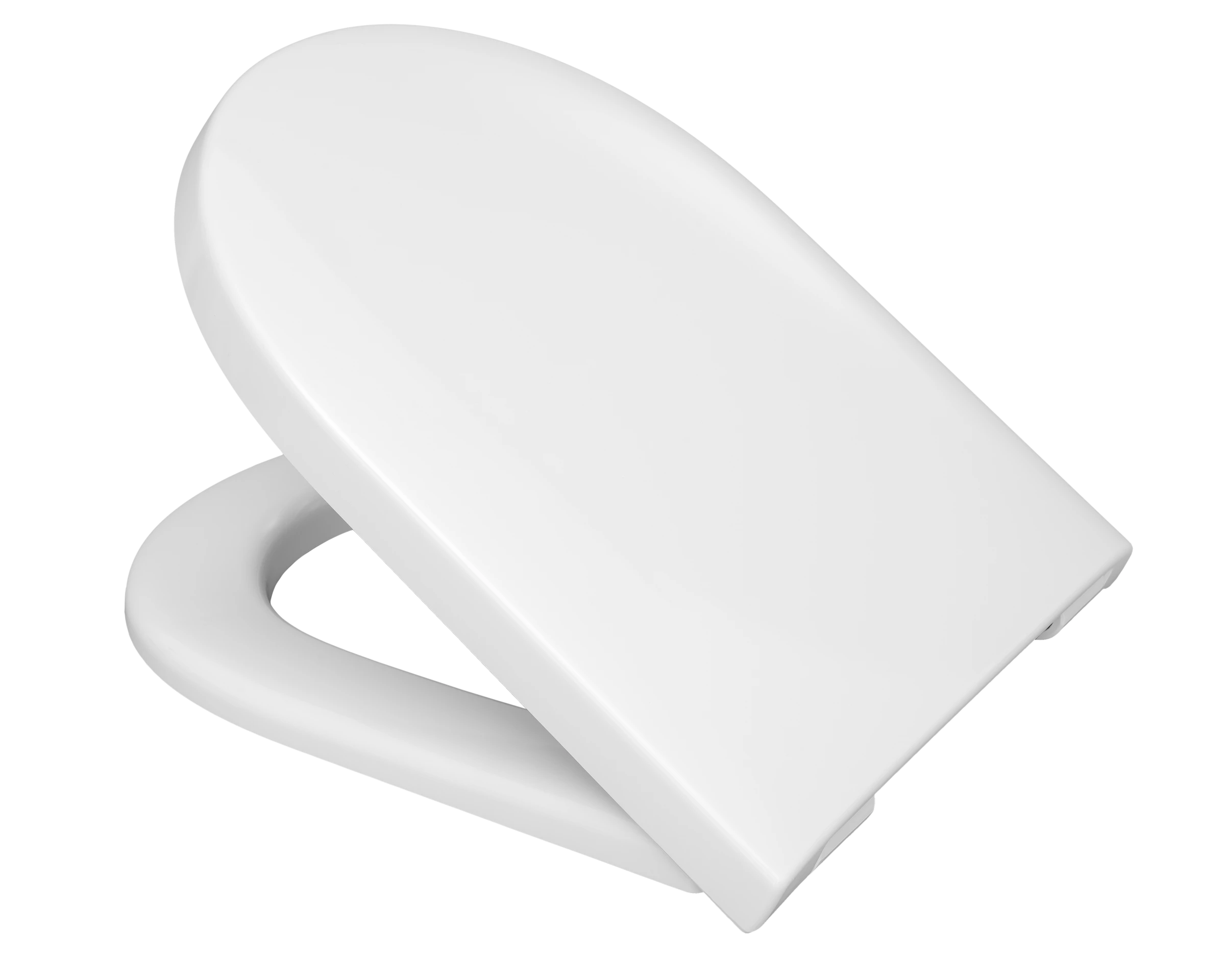 Duroplast WC-Sitz WHITE, D-Form, PRO 5, mit Absenkautomatik und Schnellvers