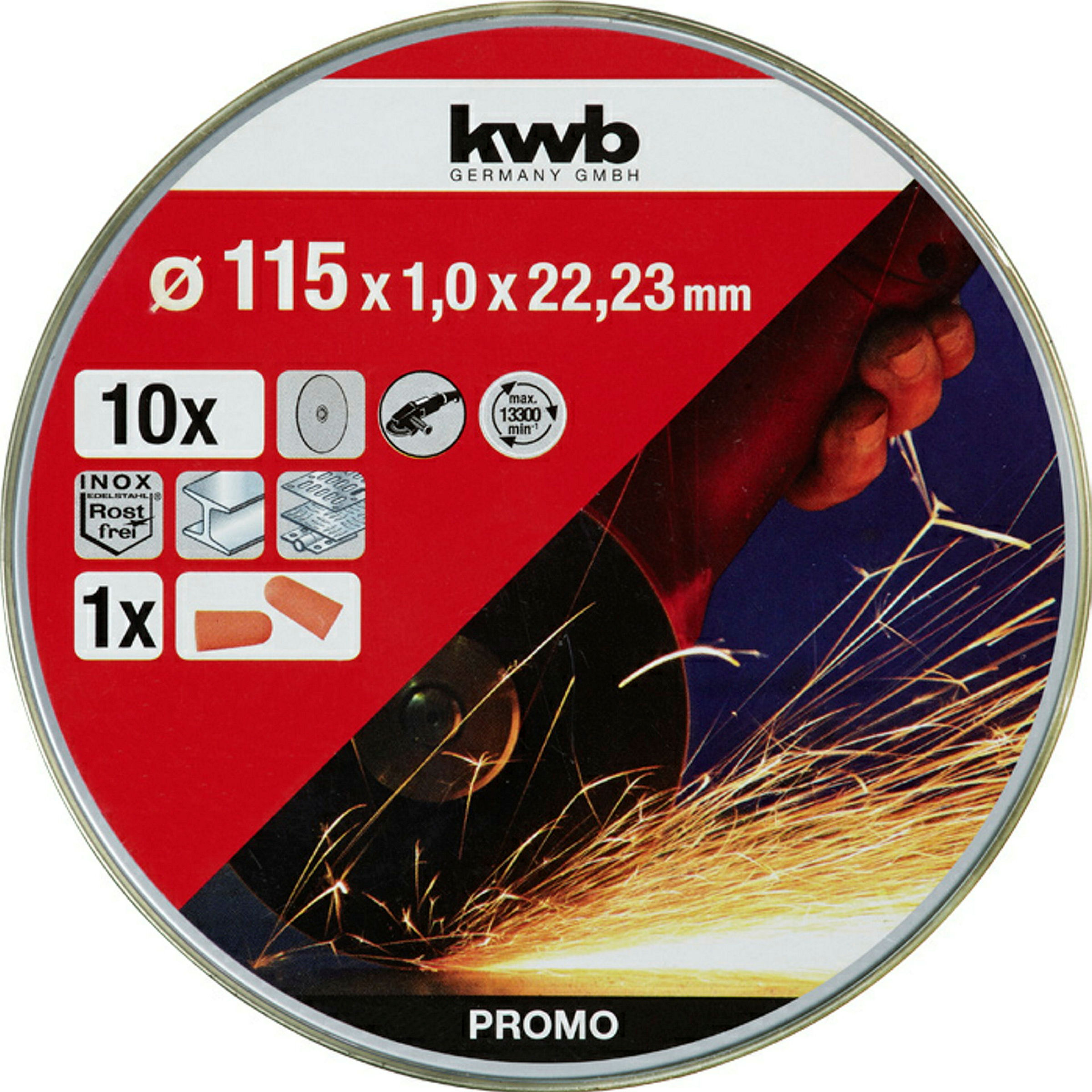 Dünntrennscheiben-Set 115x1,0, 10-tlg