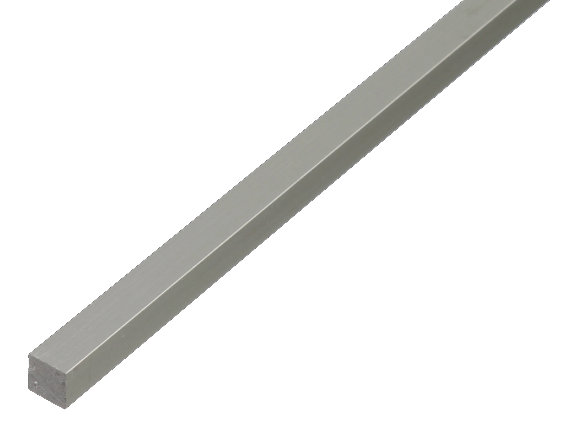 Vierkantstange 1m10x10 silberfarbig eloxiert