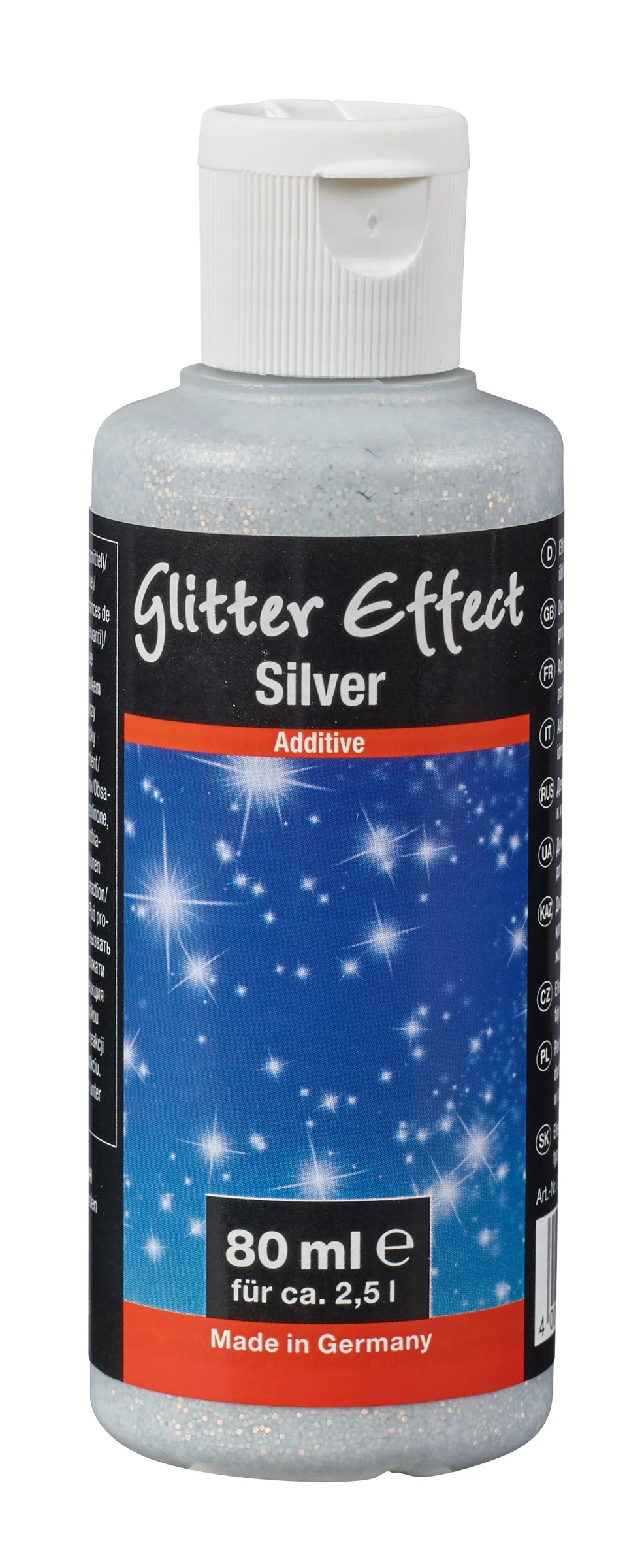 Glitter Effect Silver 80 ml