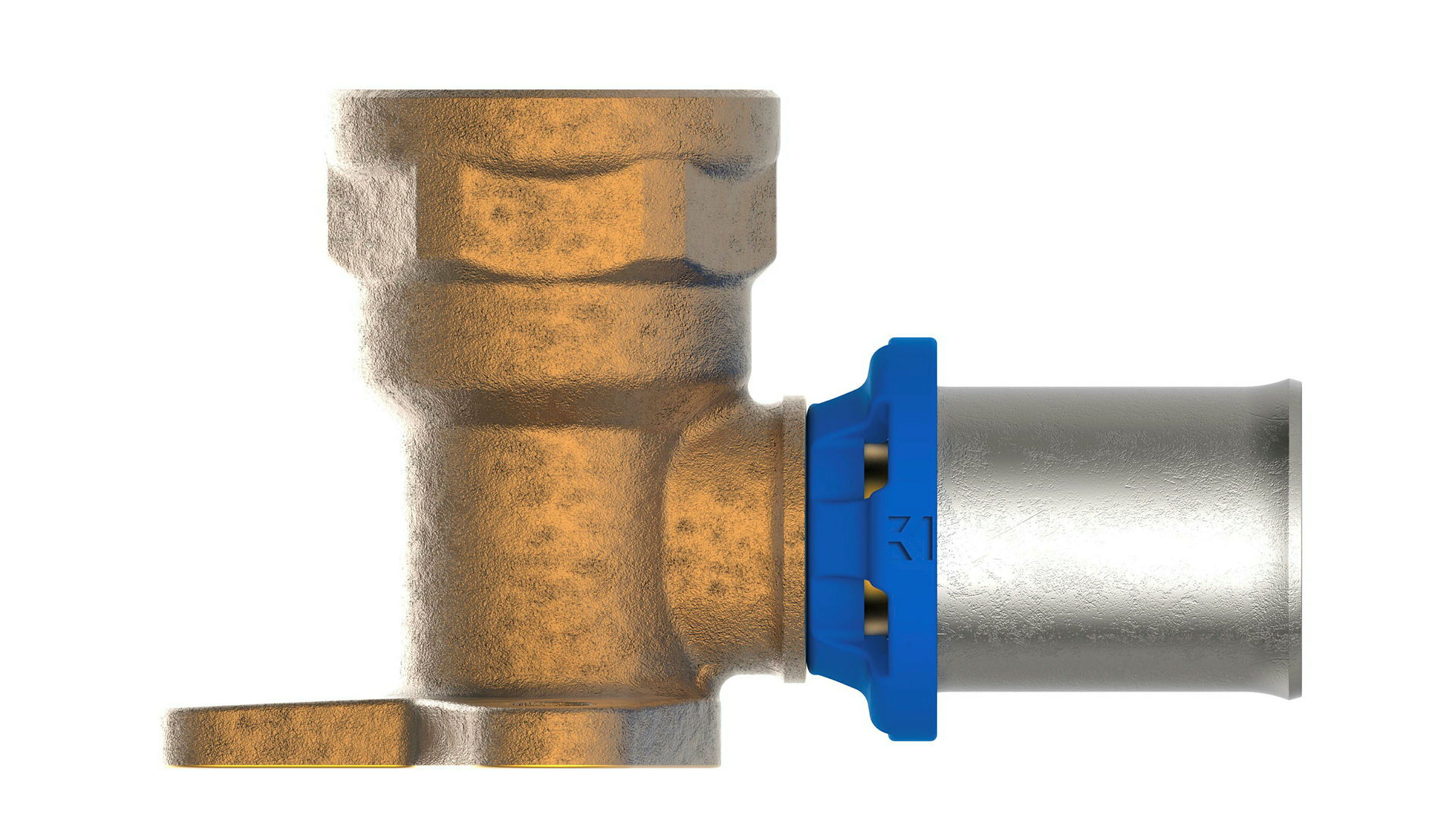 MS Wandscheibe, blank, 20 mm x 1/2''IG, Pressfitting für MSVR