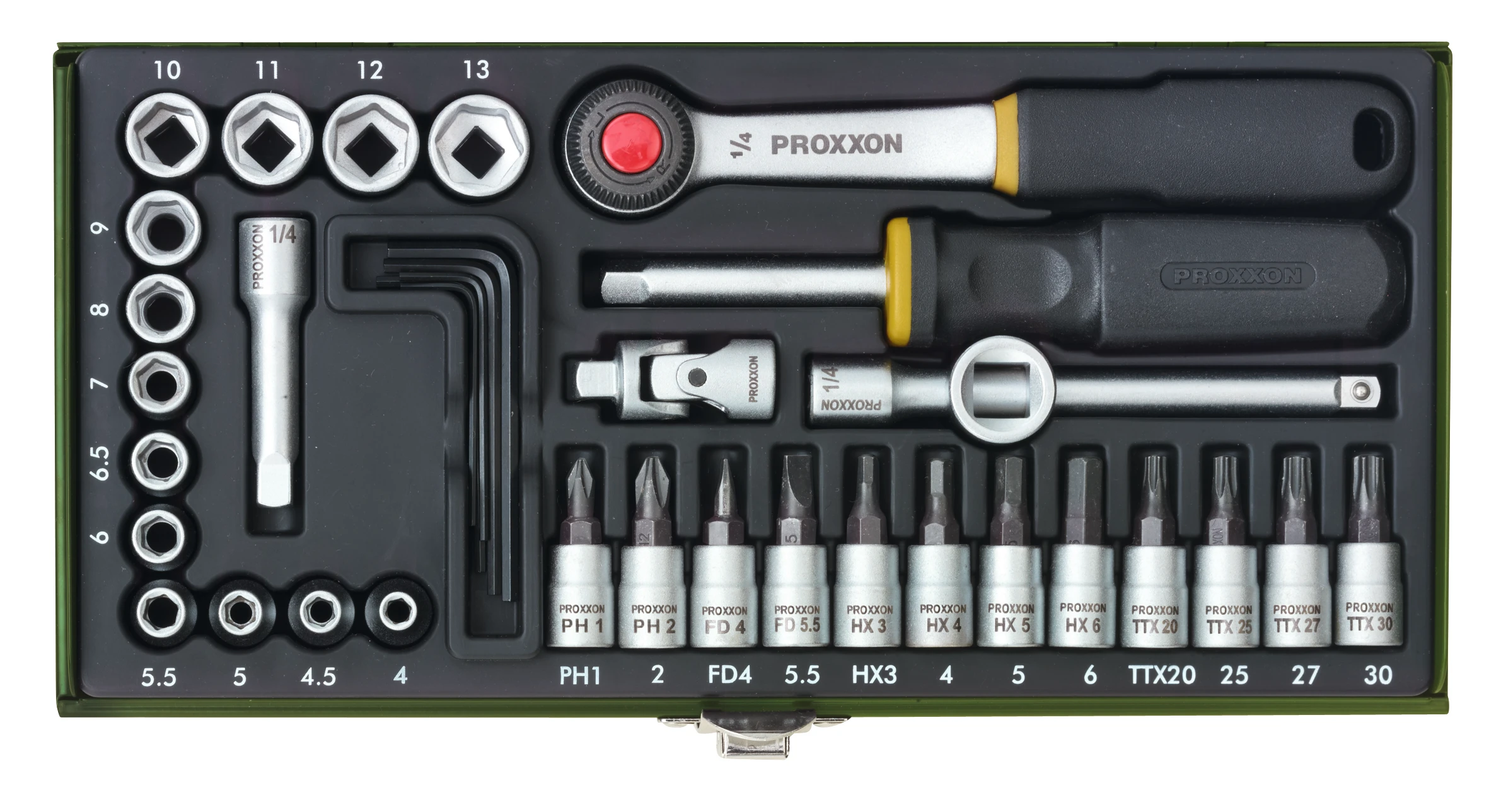 PROXXON-Steckschlüsselsatz 1/4''(36-teilig)