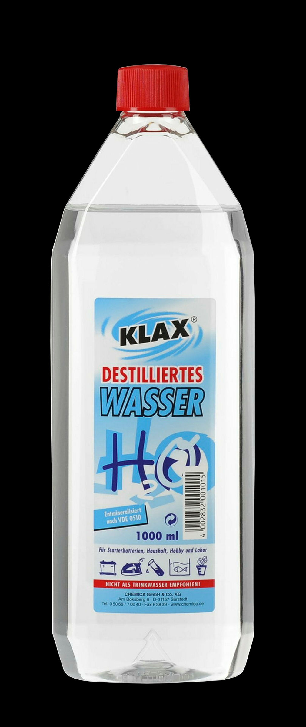 Klax Destilliertes Wasser 1L