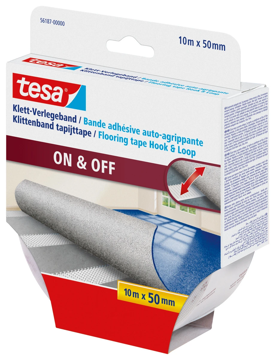 tesa® Klett-Verlegeband, 10m x 50mm
