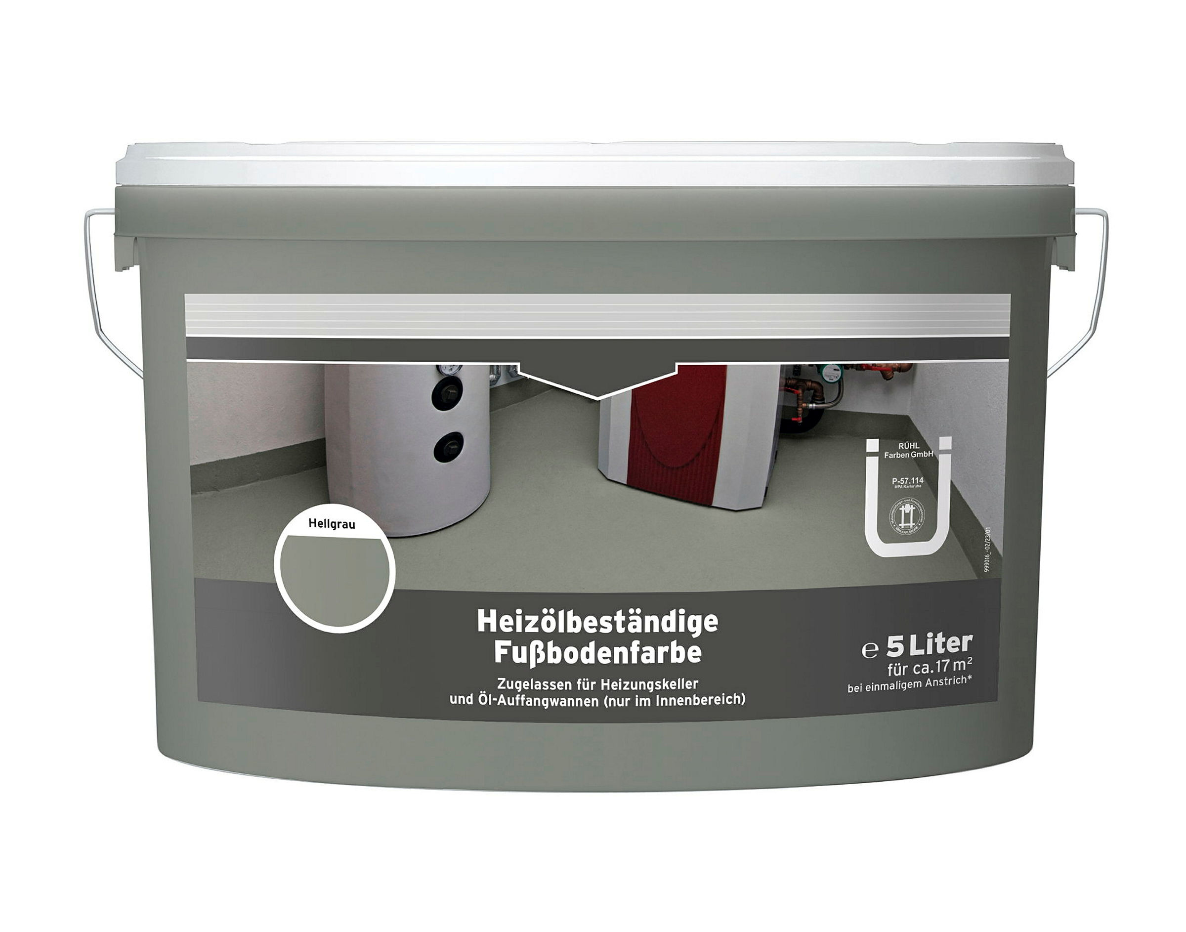 DNP Heizölbeständige Fußbodenfarbe hellgrau 5 L