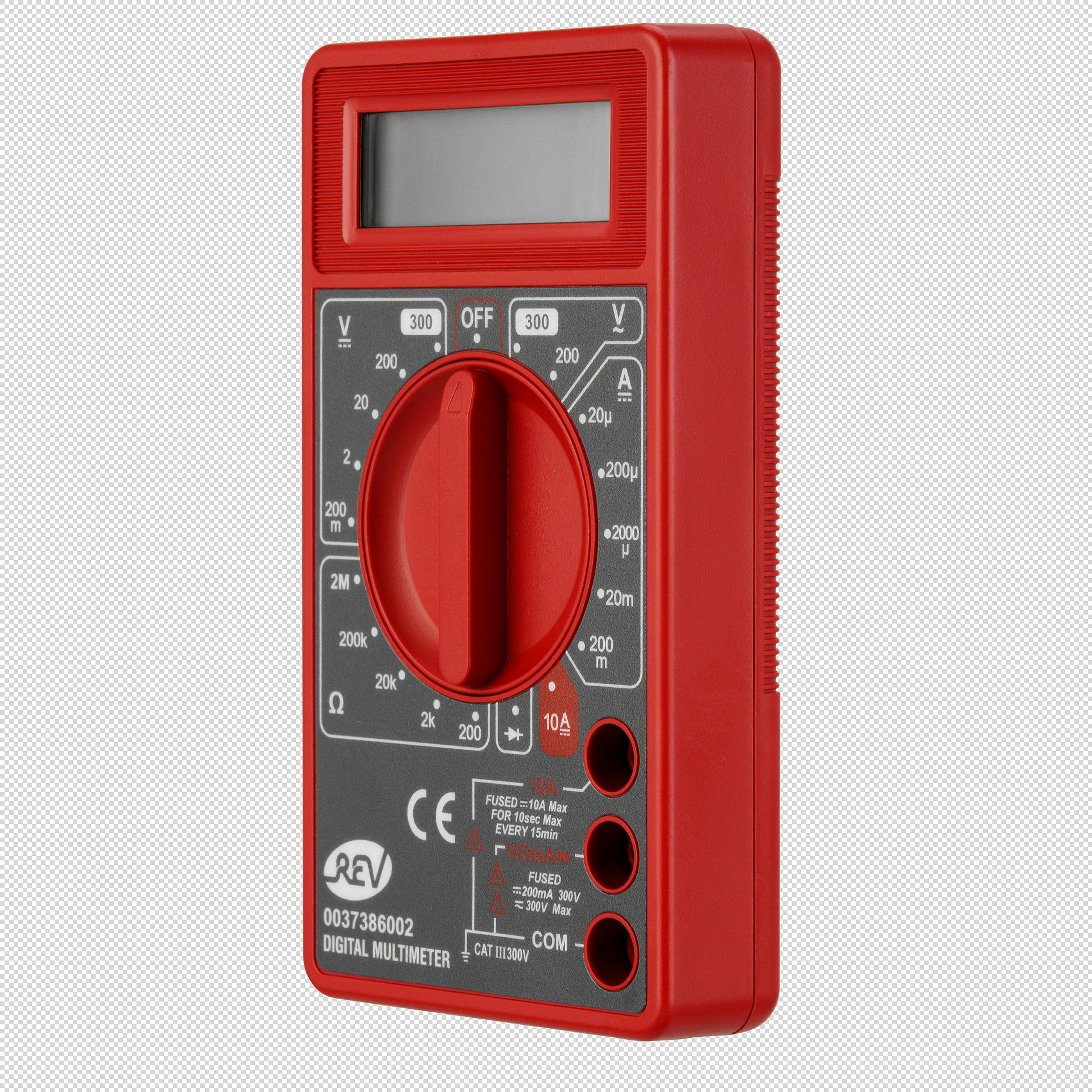 Vielfachmessgerät digital Basic schwarz/rot