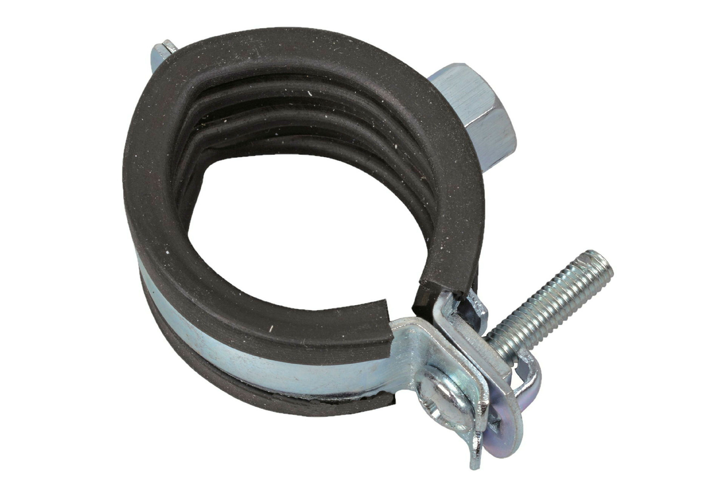 Rohrschelle, 40 mm - 43 mm, schallgedämmt, für 1 1/4'', mit M8 Gewindemuffe