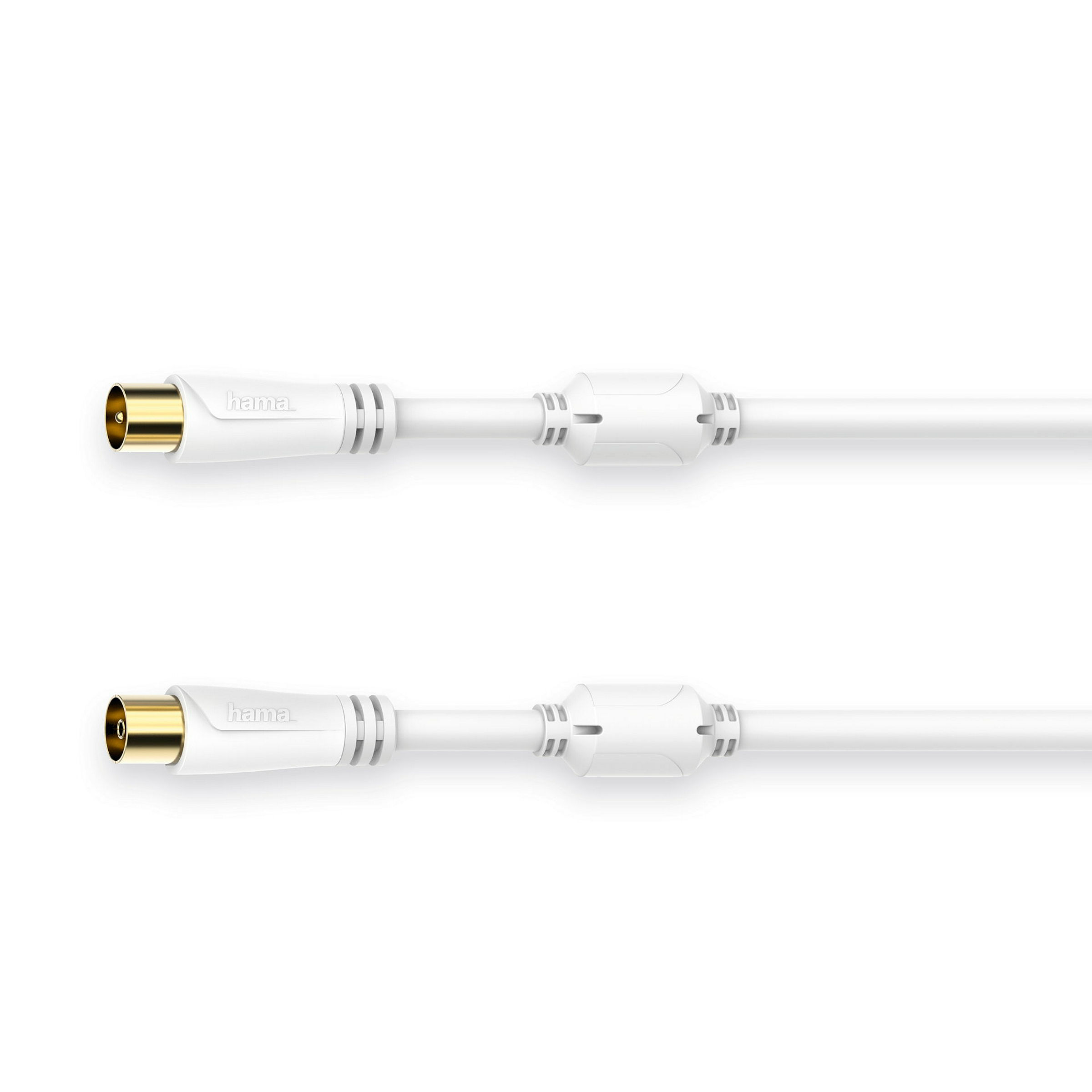 Hama Antennen-Kabel, Koax-Stecker - Koax-Kupplung, vergoldet, 1,5 m, 100 dB