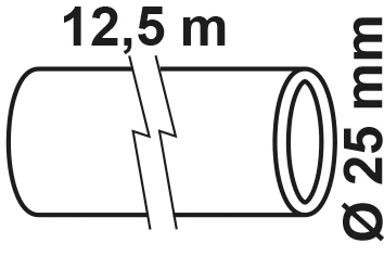 HDPE-Rohr, Ø 25 mm, Rolle 12,5 m