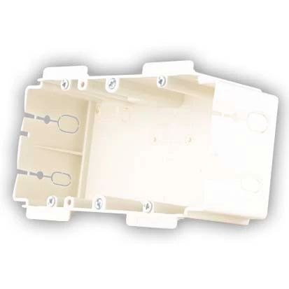 Kunststoff-Einbaudose 2-fach für Brüstungskanal 70 x 130 mm, weiss