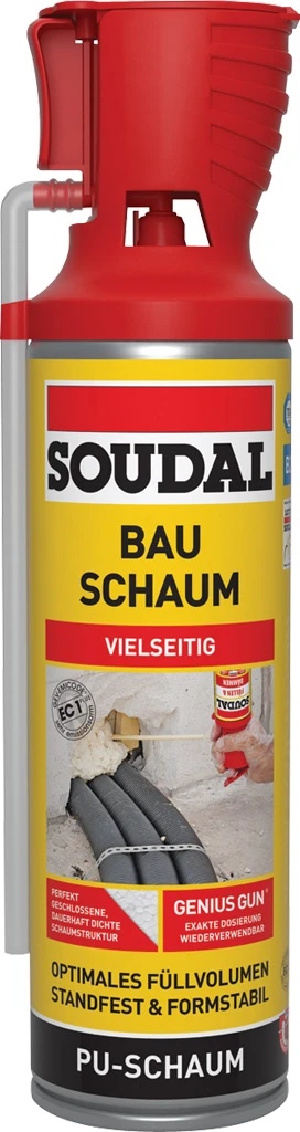 Soudal Bauschaum Genius Gun® - universeller PU-Schaum mit exakter Dosierung