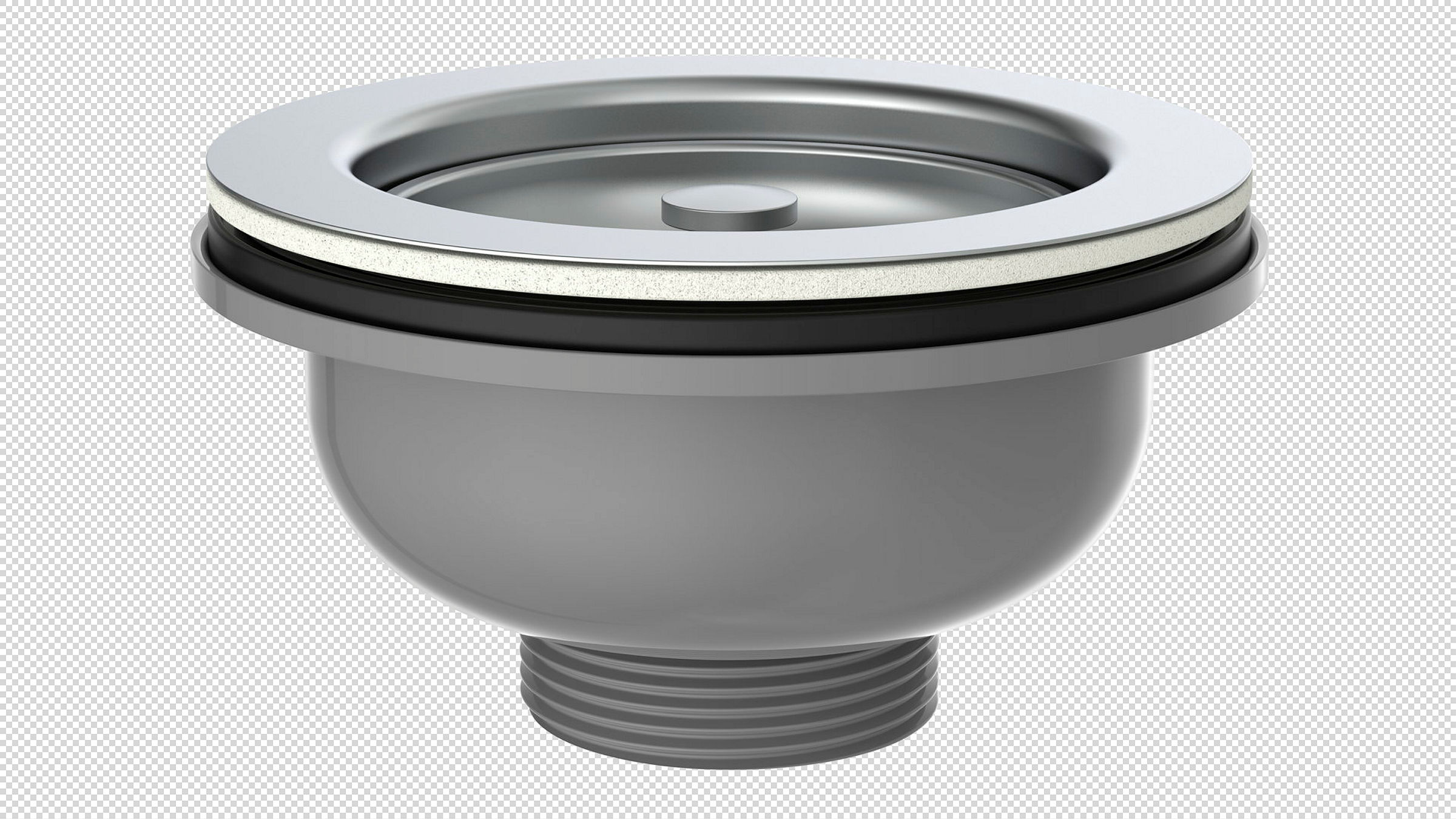 ECO-SAVE KS Korbventil, Grau, 1 1/2''AG, Edelstahl-Ventilkelch & Sieb Ø 114