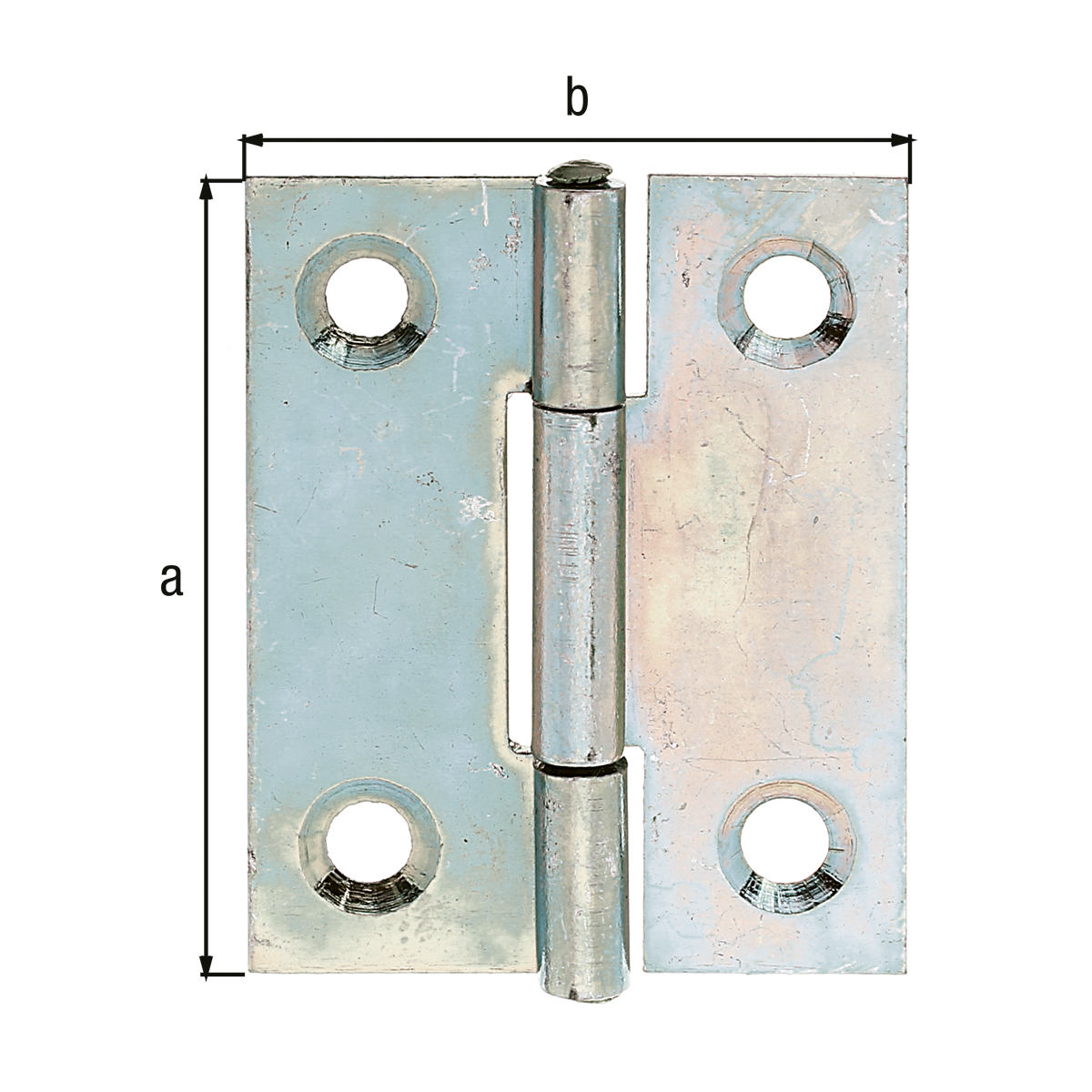 Scharnier halbbreit, gbvz. 41x33x1 mm