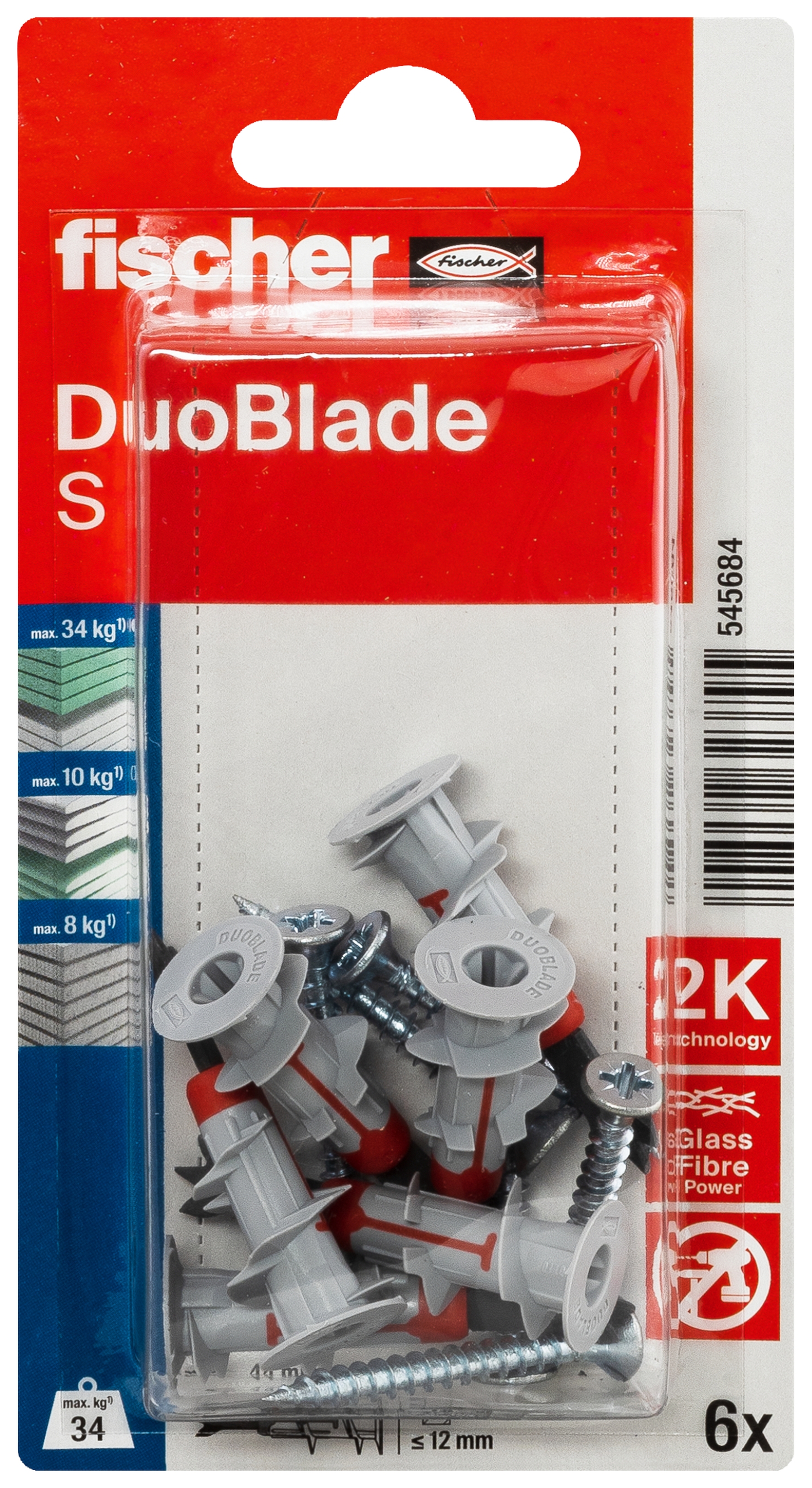 fischer Gipskartonplatten-Dübel DUOBLADE S K