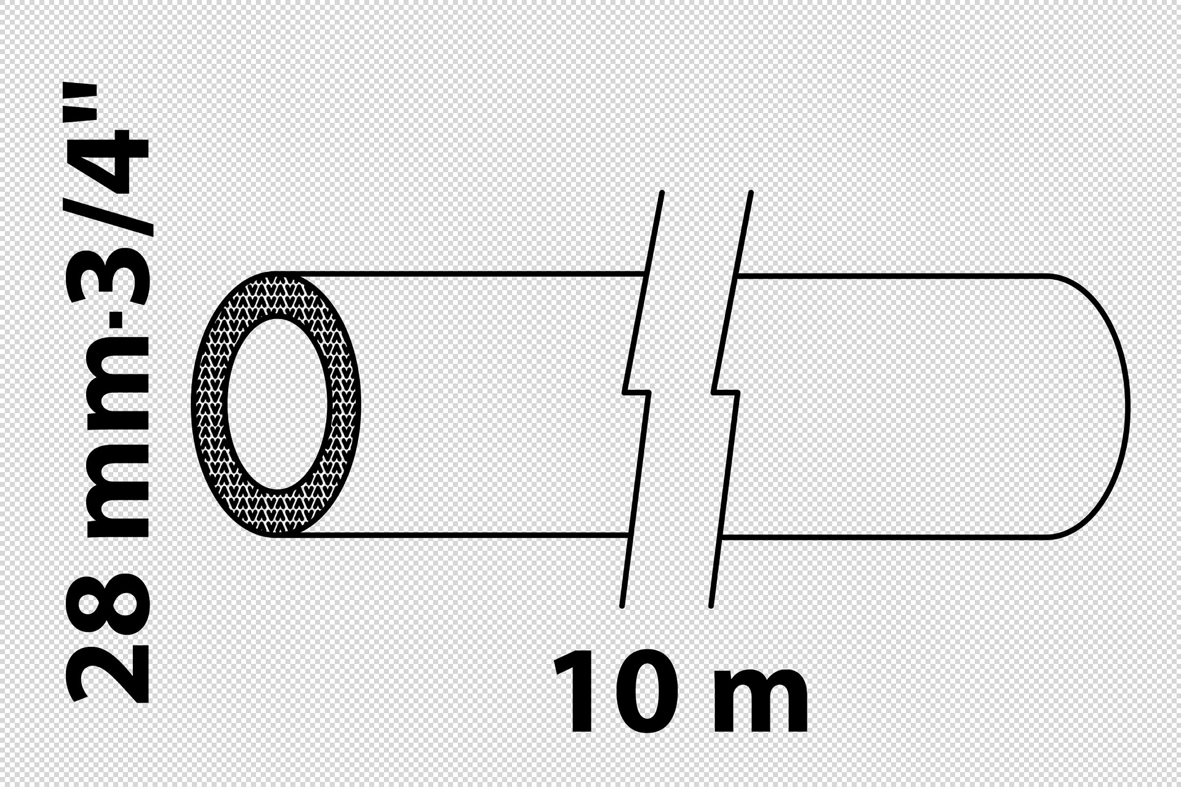Isolierschlauch, Rolle 10 m, für Rohr 28 mm