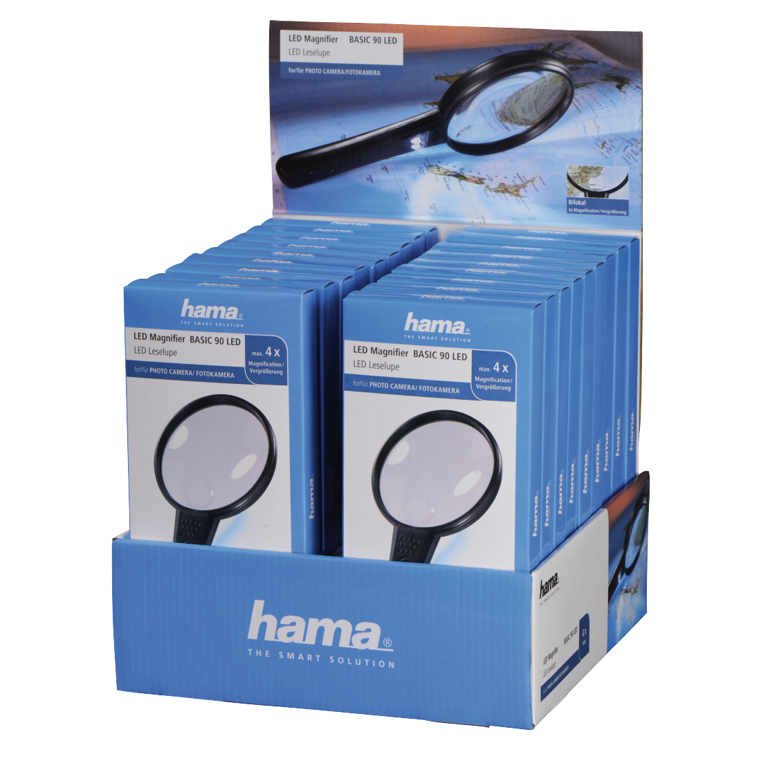 Hama LED-Leselupe ''Basic 90 LED'', 18 St. im Display