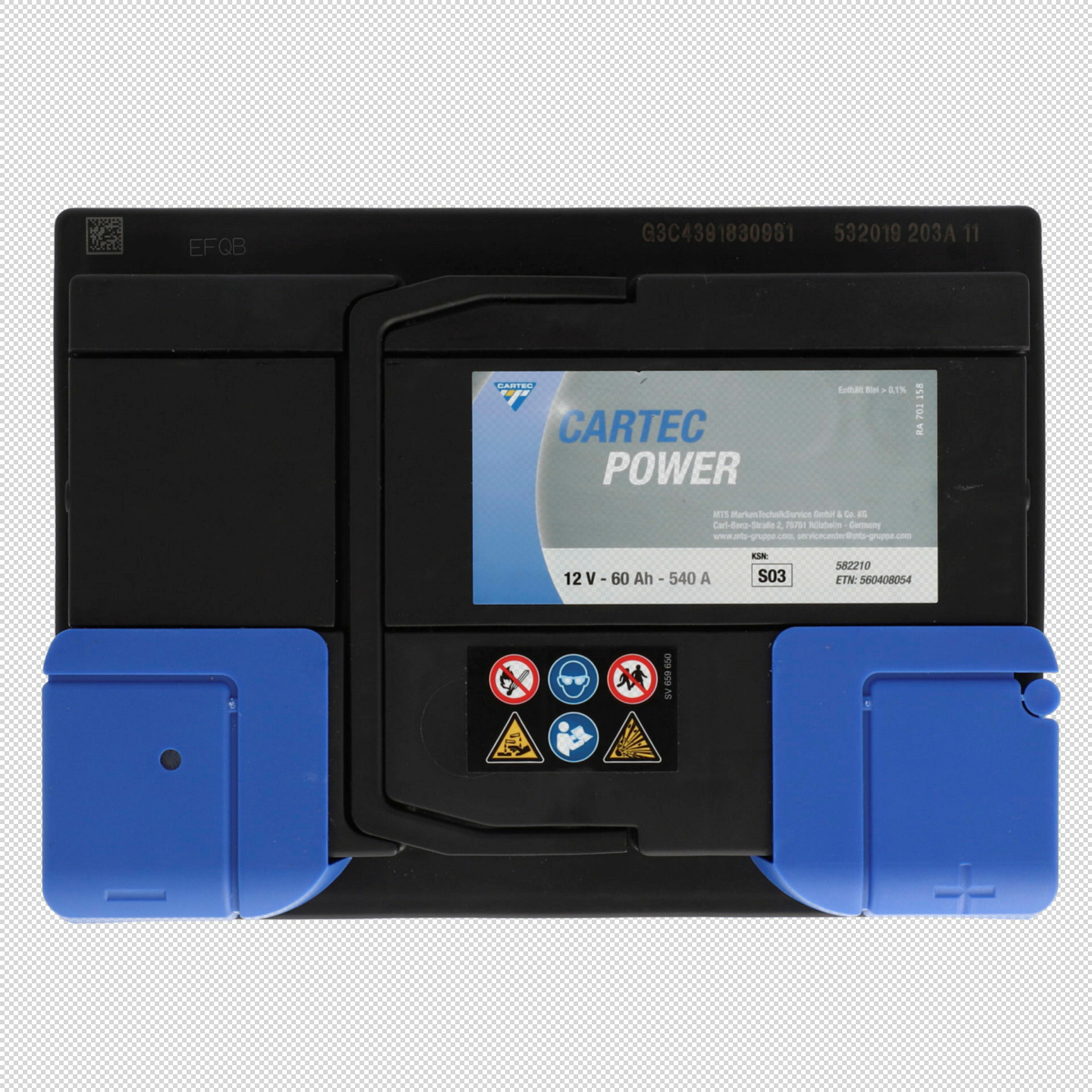 POWER SLI Starterbatterie 60 Ah / 540 A 190mm