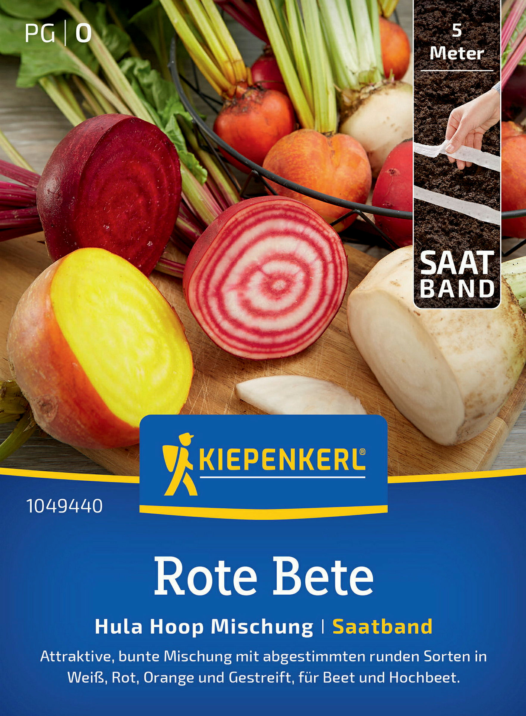 Kiepenkerl Rote Bete Hula Hoop Mischung, Saatband