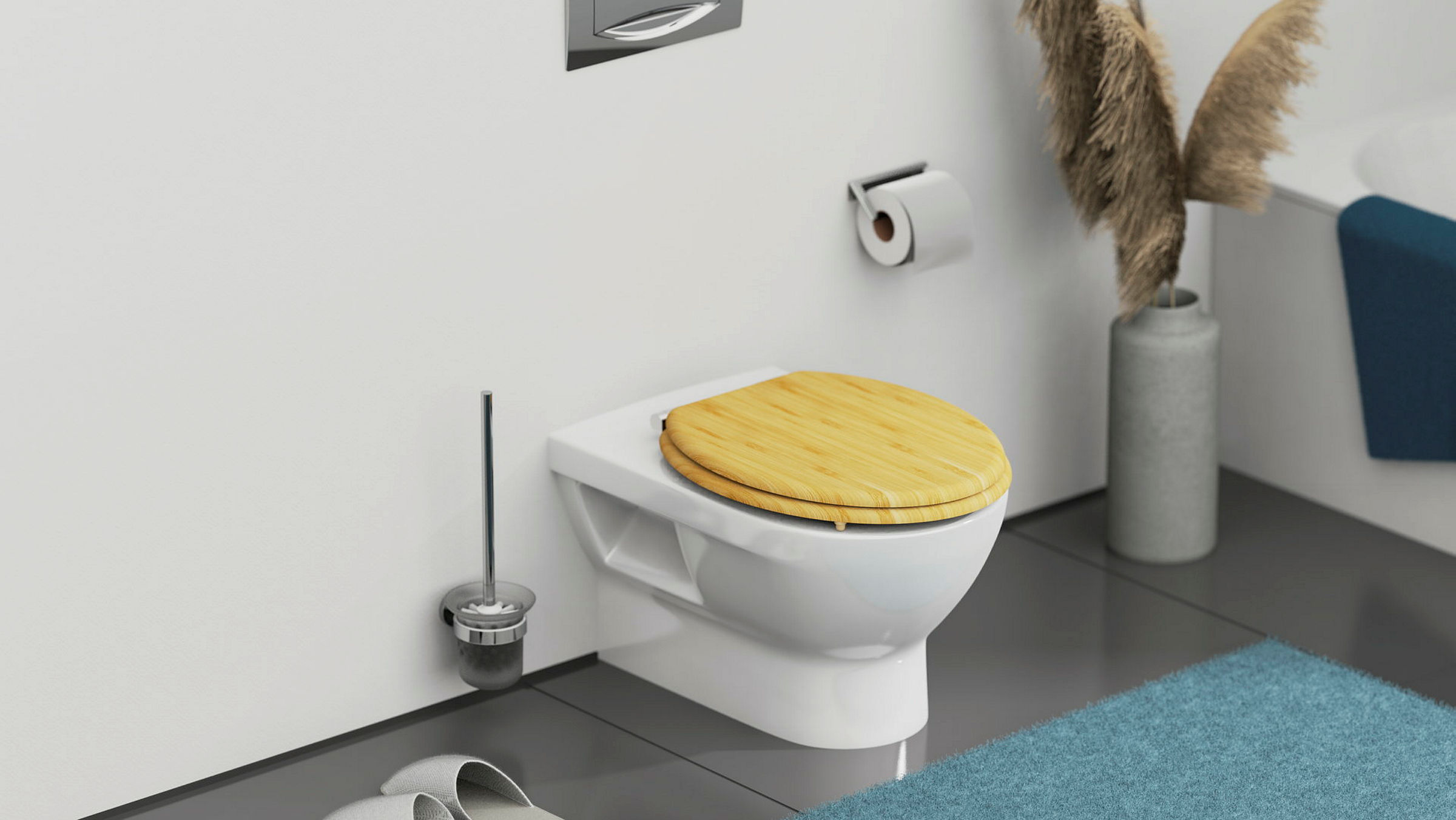 WC-Sitz NATURAL BAMBOO, Bambus, mit Absenkautomatik