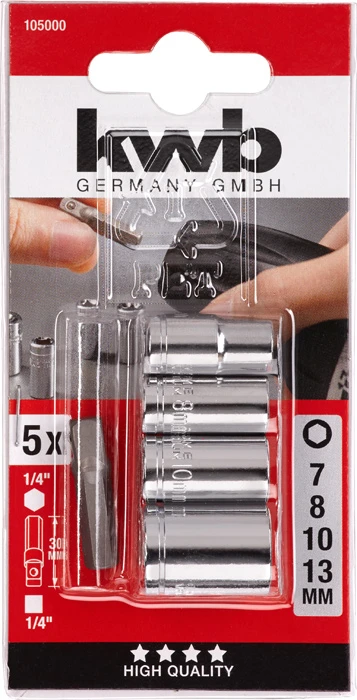 Steckschlüsselsatz, 5-tlg.