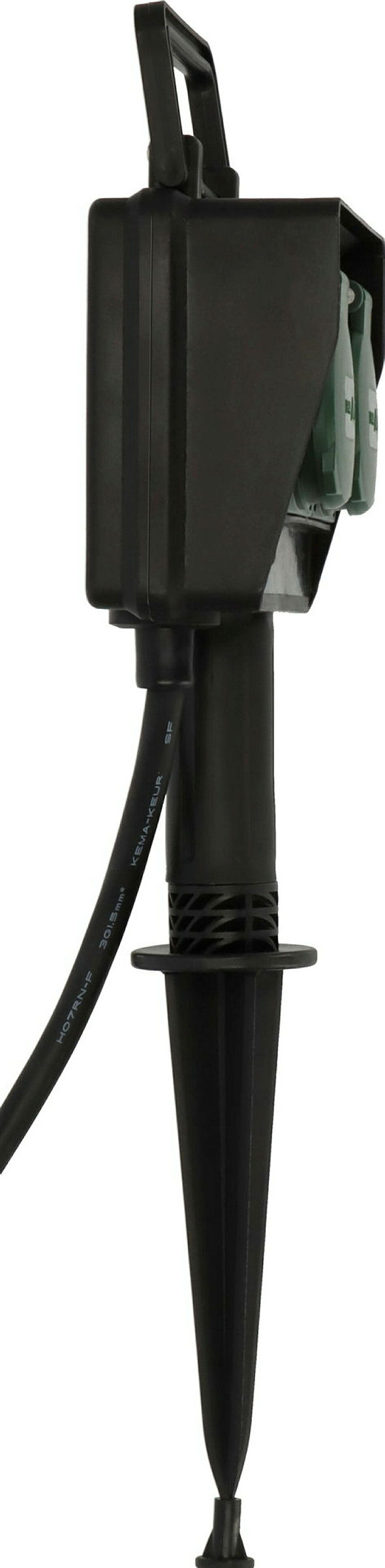 Gartensteckdose mit Erdspiess 2-Fach 1,4m Kabel H07RN-F3G1,5