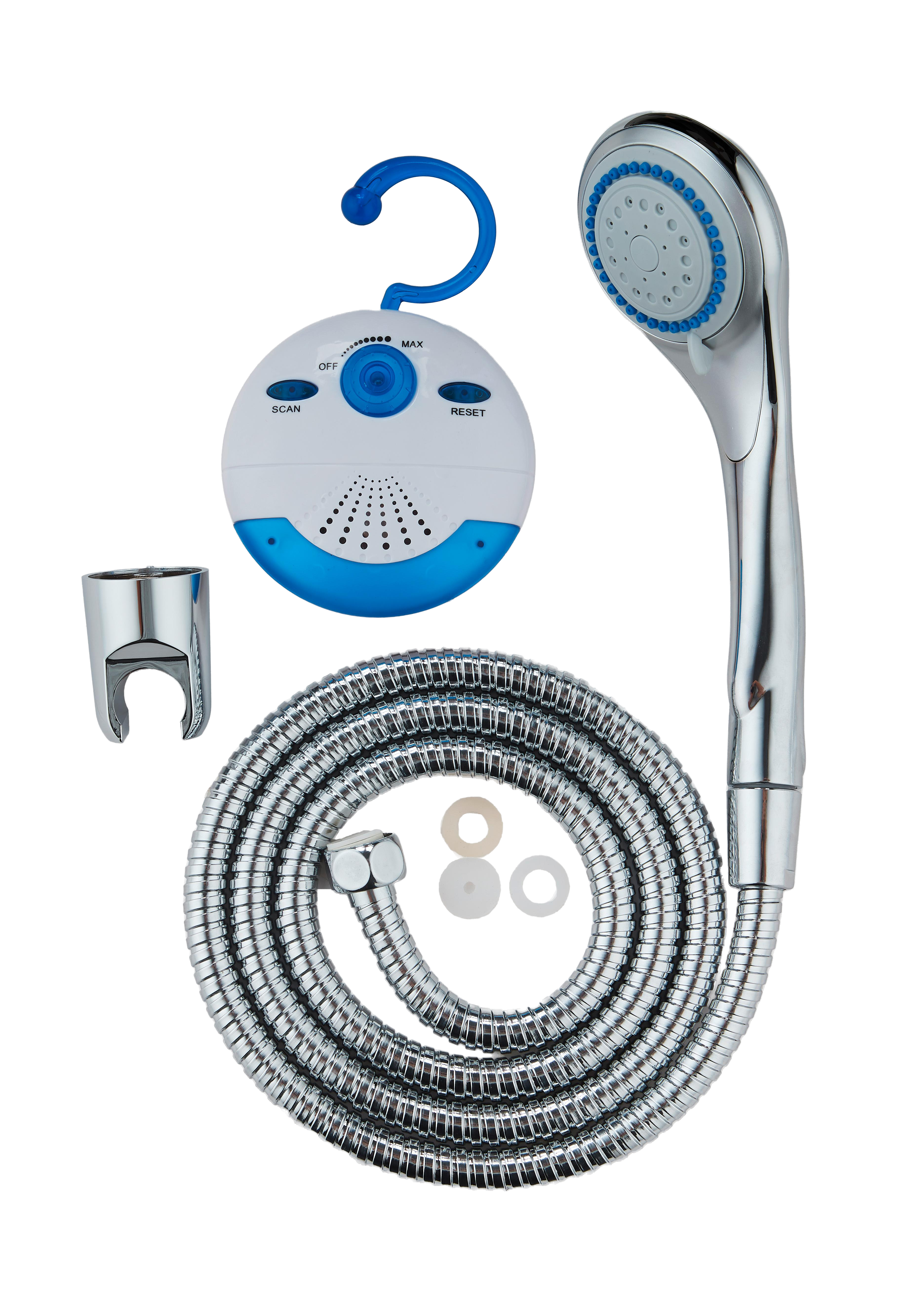 SHOWER&SWING Handbrause-Set, Chrom, mit Duschradio