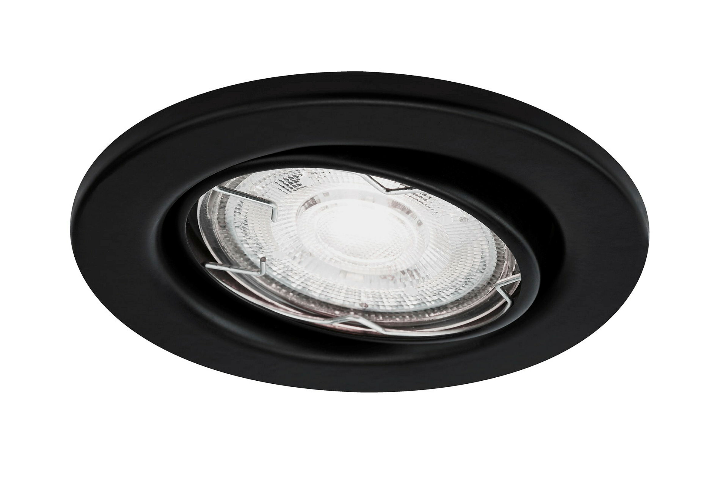 LED Einbauleuchten, matt-schwarz, 3er-Set,3xGU10/4,9W
