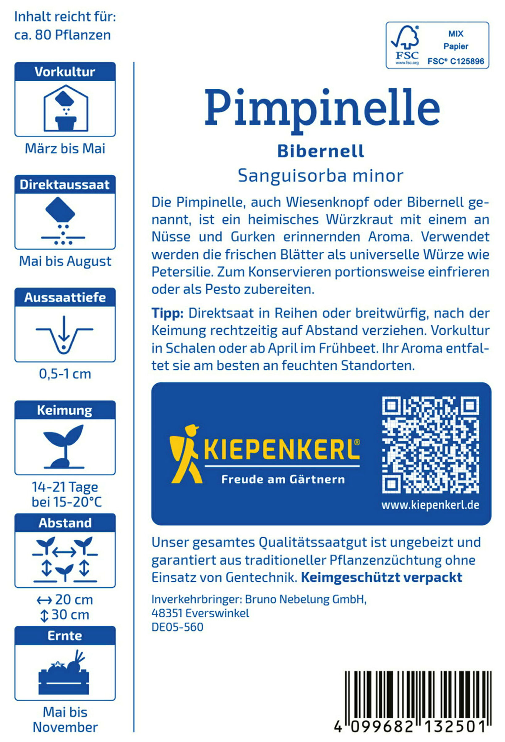 Kiepenkerl Pimpinelle Bibernell