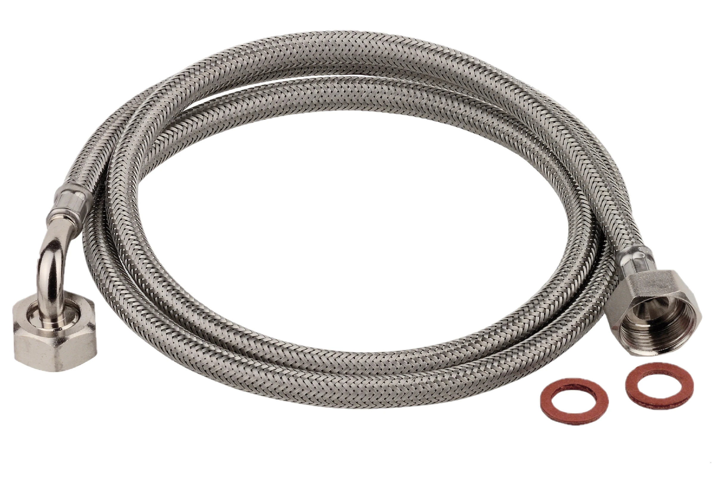 WAS Flexibler Zulaufschlauch, Edelstahloptik, geflochten, 3/4''IG x 2 m x 3