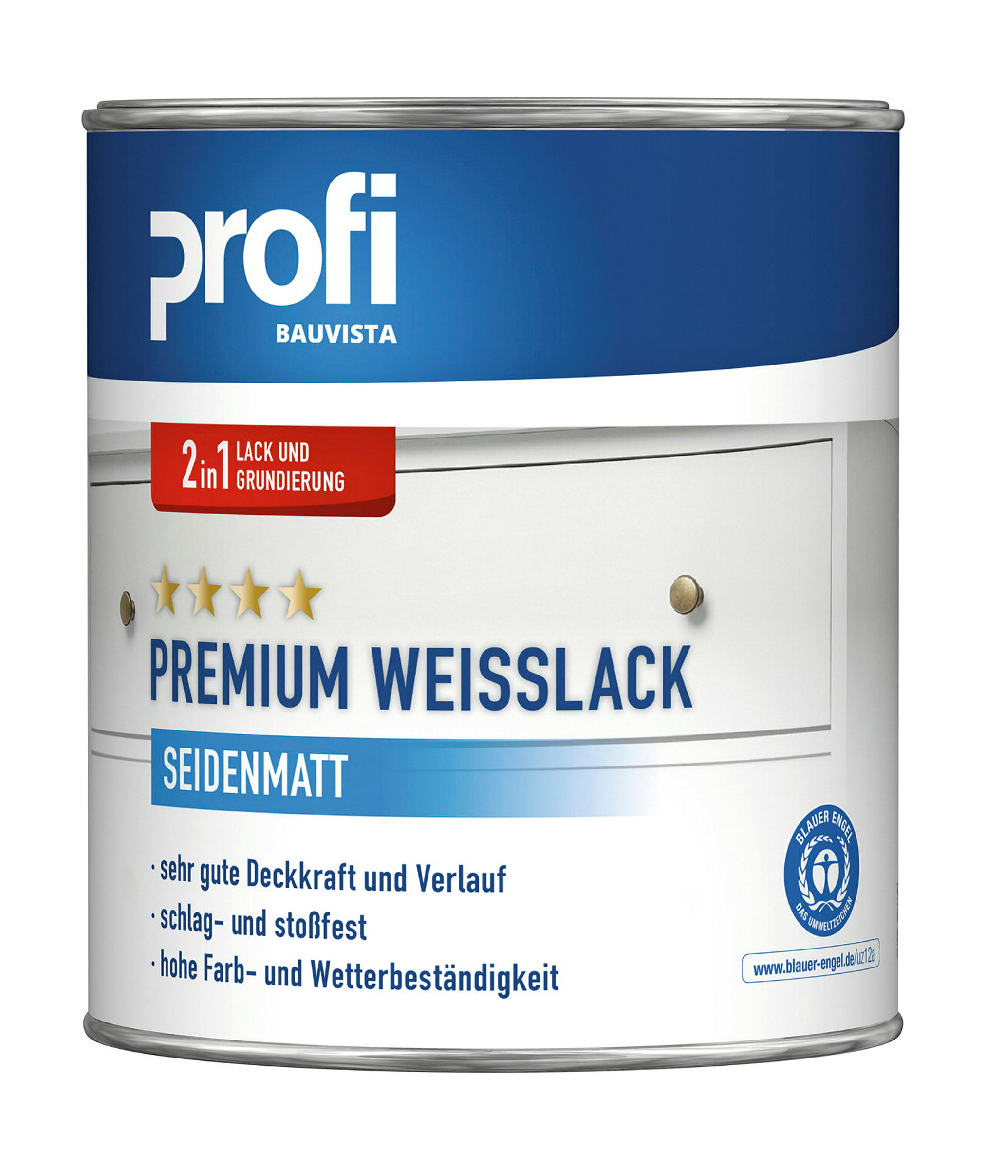 PROFI Acryl Premium Weisslack seidenmatt 2,5 L