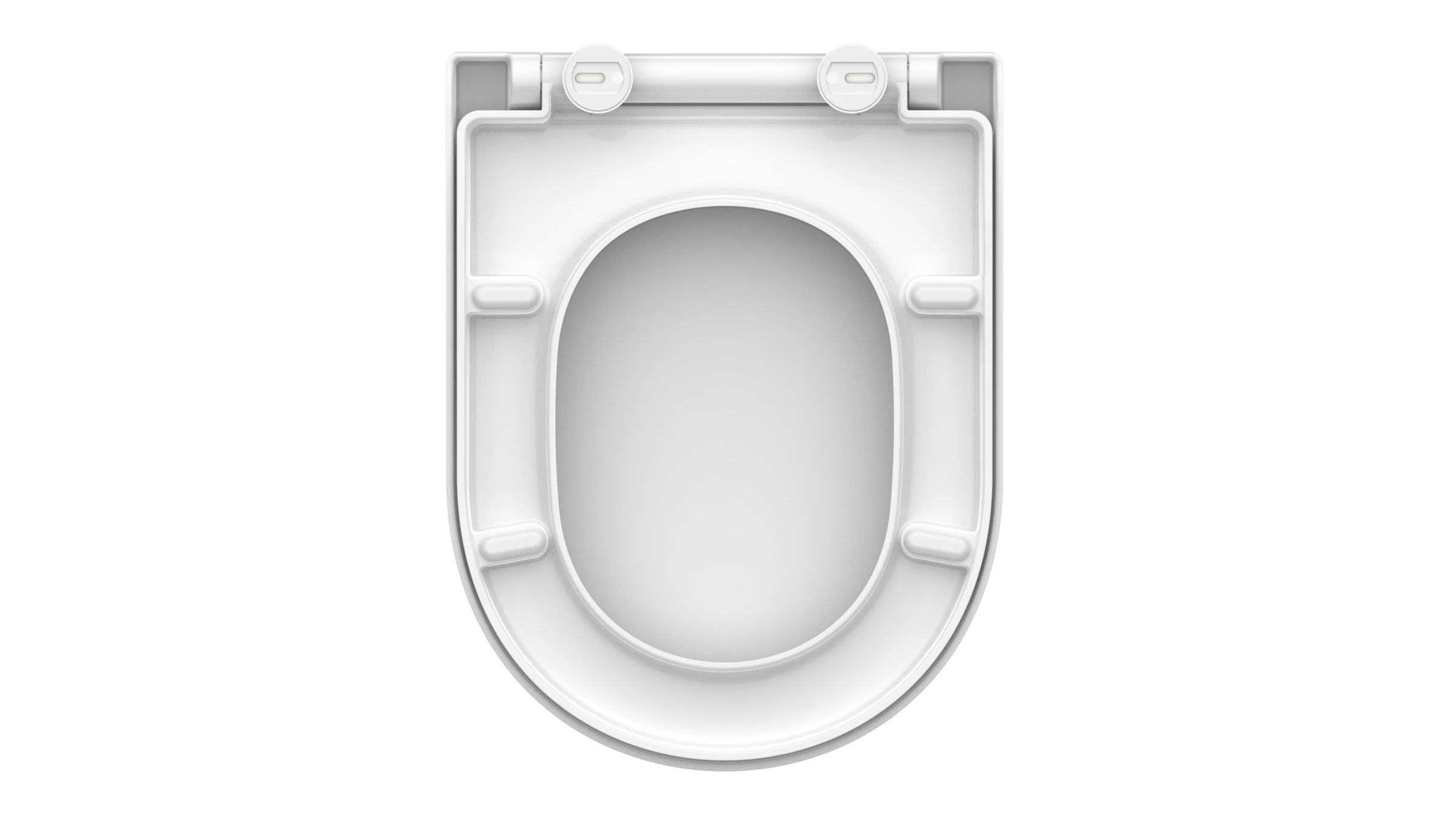 Duroplast WC-Sitz D-Form WHITE, mit Absenkautomatik und Schnellverschluss