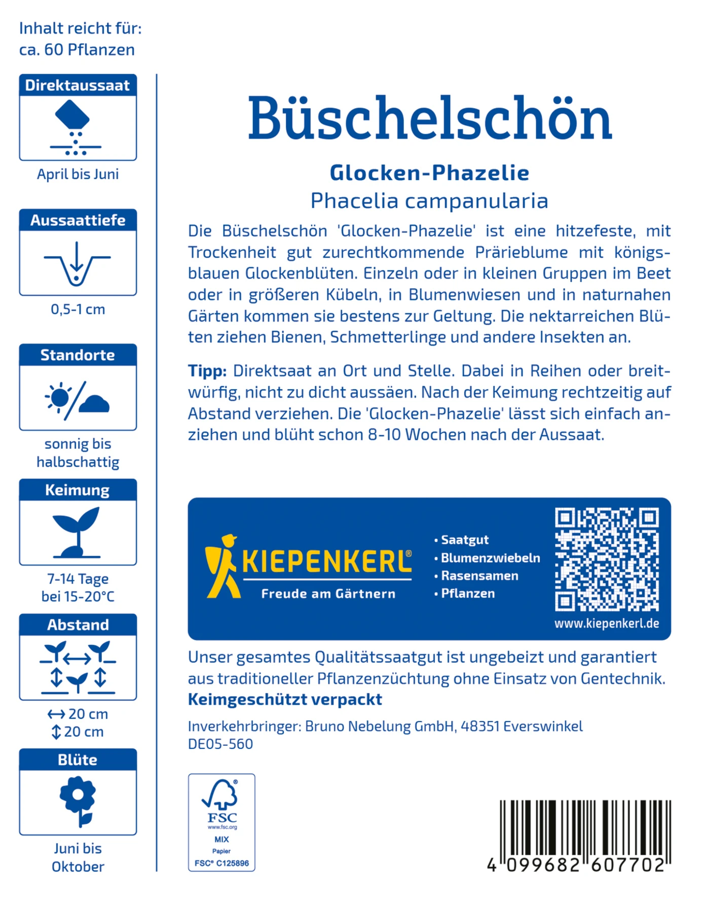 Kiepenkerl Büschelschön Glocken-Phazelie
