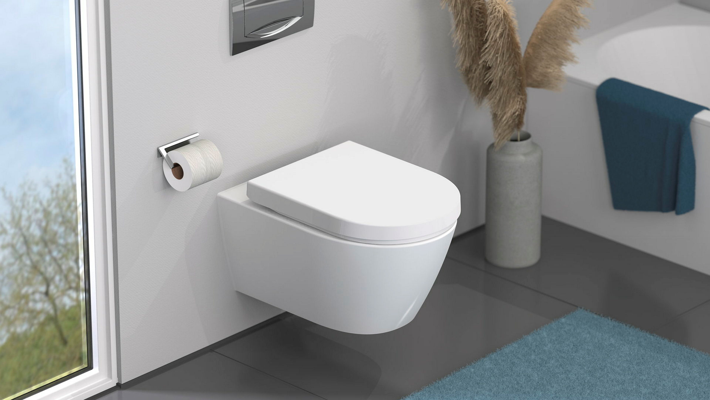 Duroplast WC-Sitz D-Form WHITE, mit Absenkautomatik und Schnellverschluss
