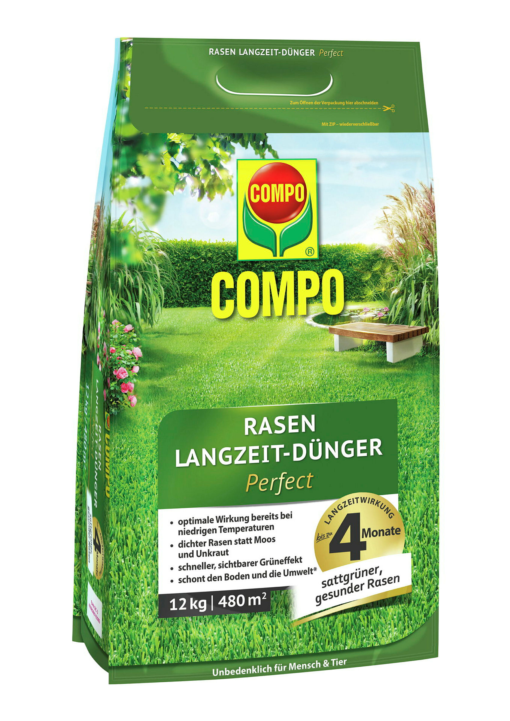 COMPO Rasen Langzeit-DüngerPerfect, 12 kg