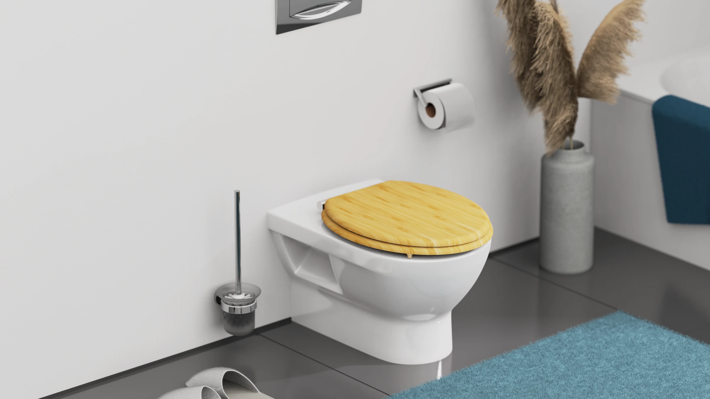 WC-Sitz NATURAL BAMBOO, Bambus, mit Absenkautomatik